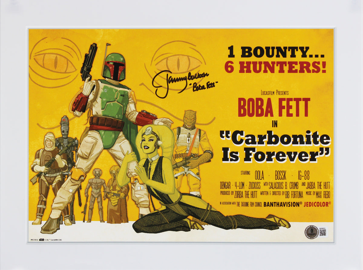 Jeremy Bulloch Star Wars "Boba Fett" Authentic Signed 12x16 Photo BAS #BV56531