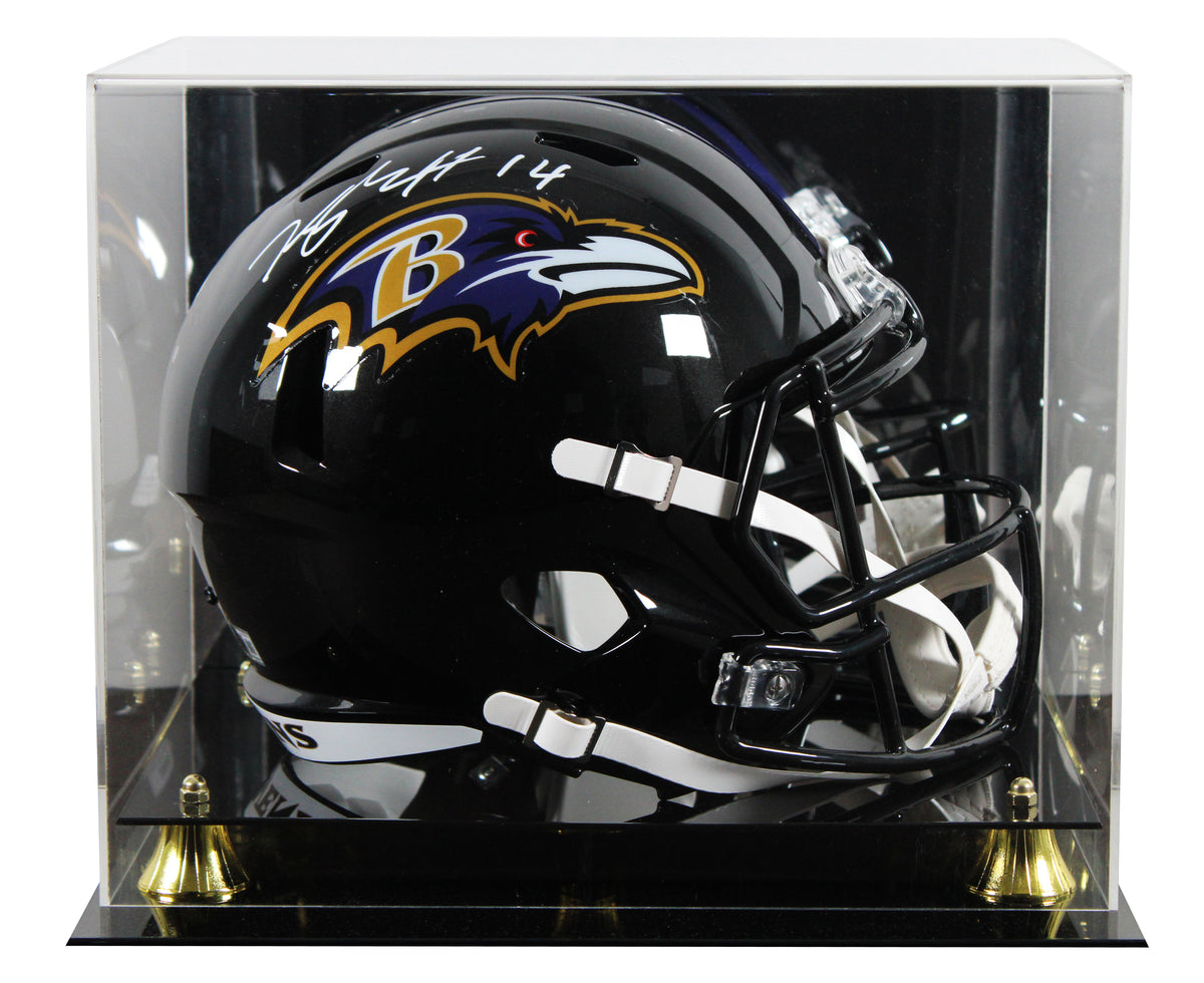 Ravens Kyle Hamilton Signed Full Size Speed Rep Helmet W/ Case BAS Witnessed