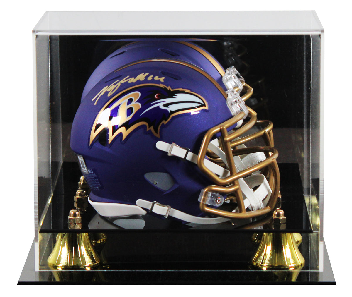 Ravens Kyle Hamilton Signed Purple Rising 2026 Alt Speed Mini Helmet W/ Case BAS