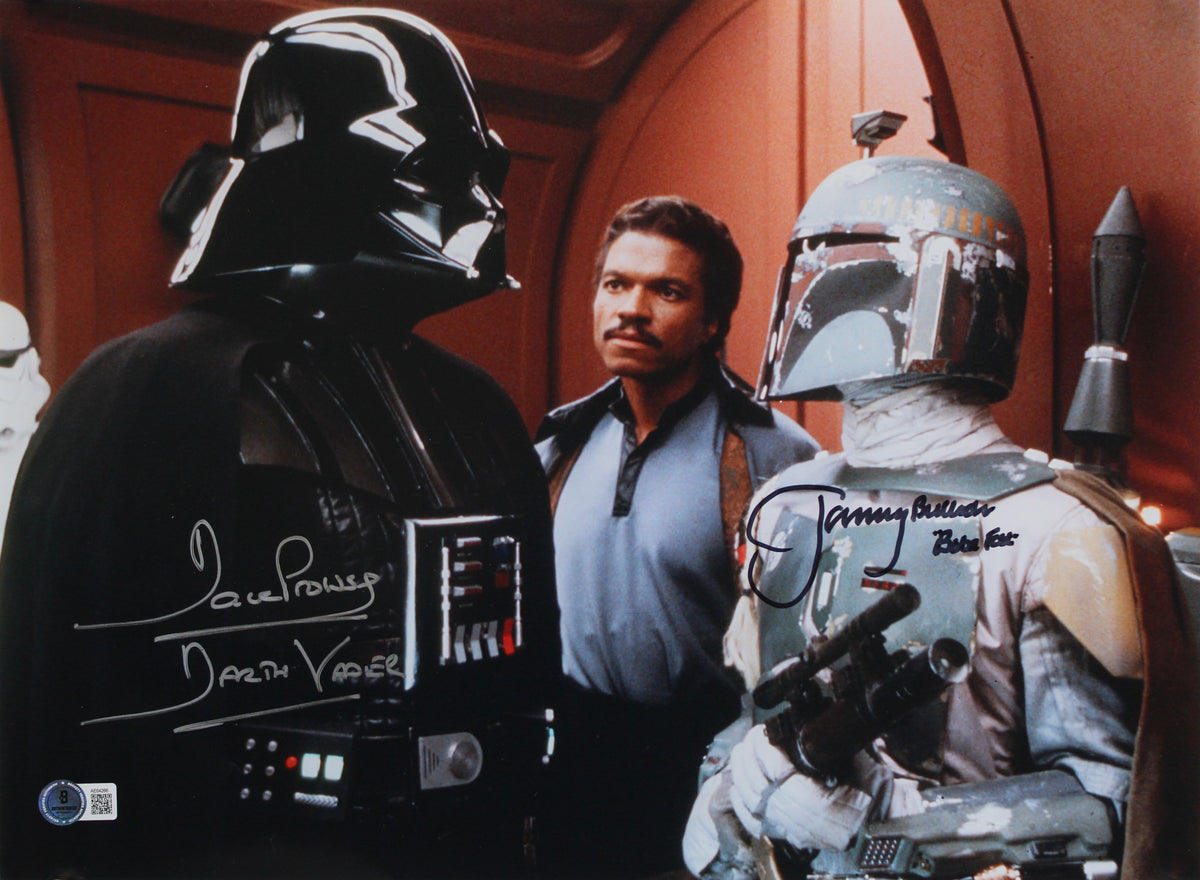 David Prowse & Jeremy Bulloch w/ Insc. Star Wars Signed 12x16 Photo BAS #AE64266