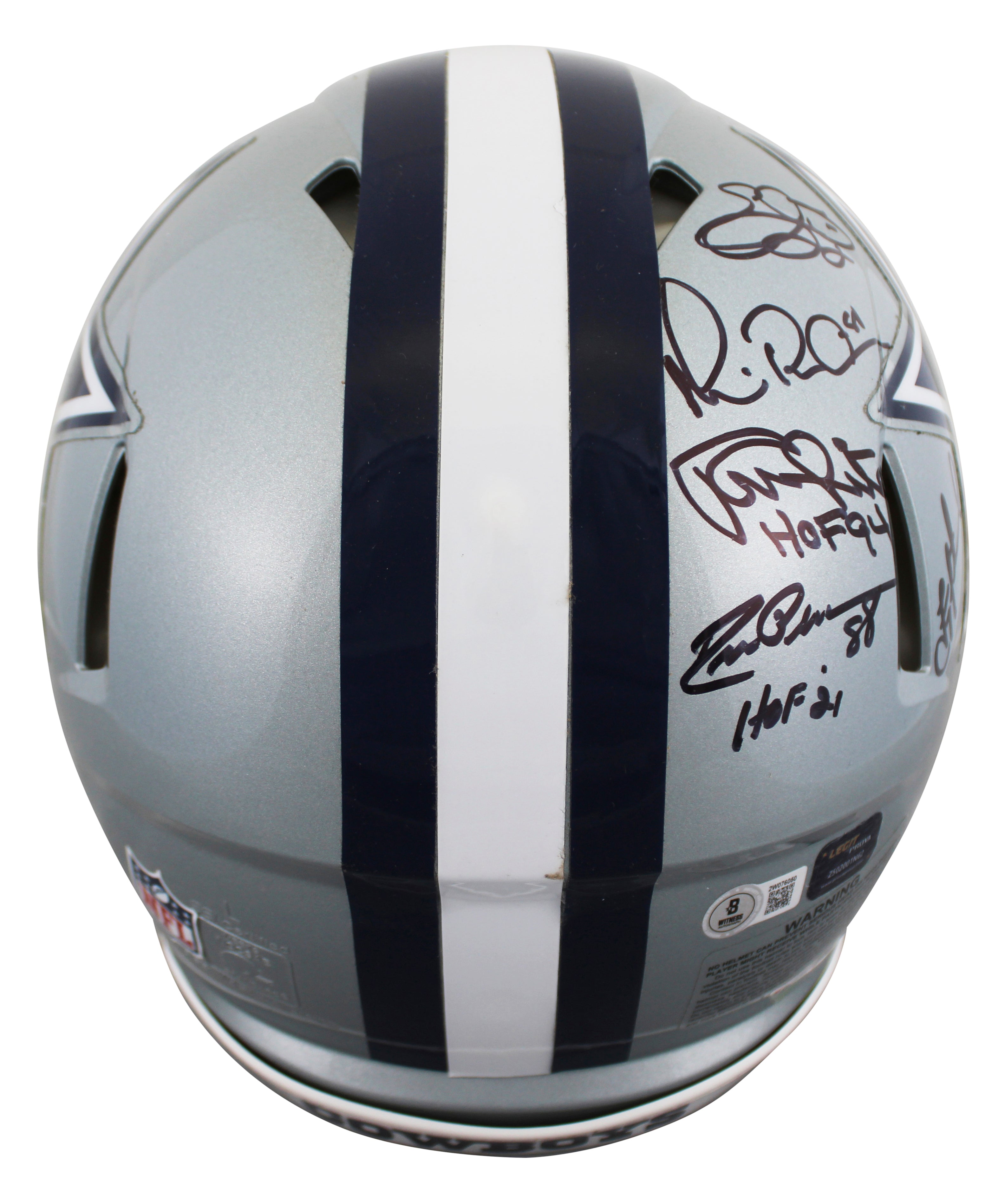 Cowboys ROH (11) Aikman, Smith, Irvin +8 Signed F/S Speed Proline Helmet BAS Wit