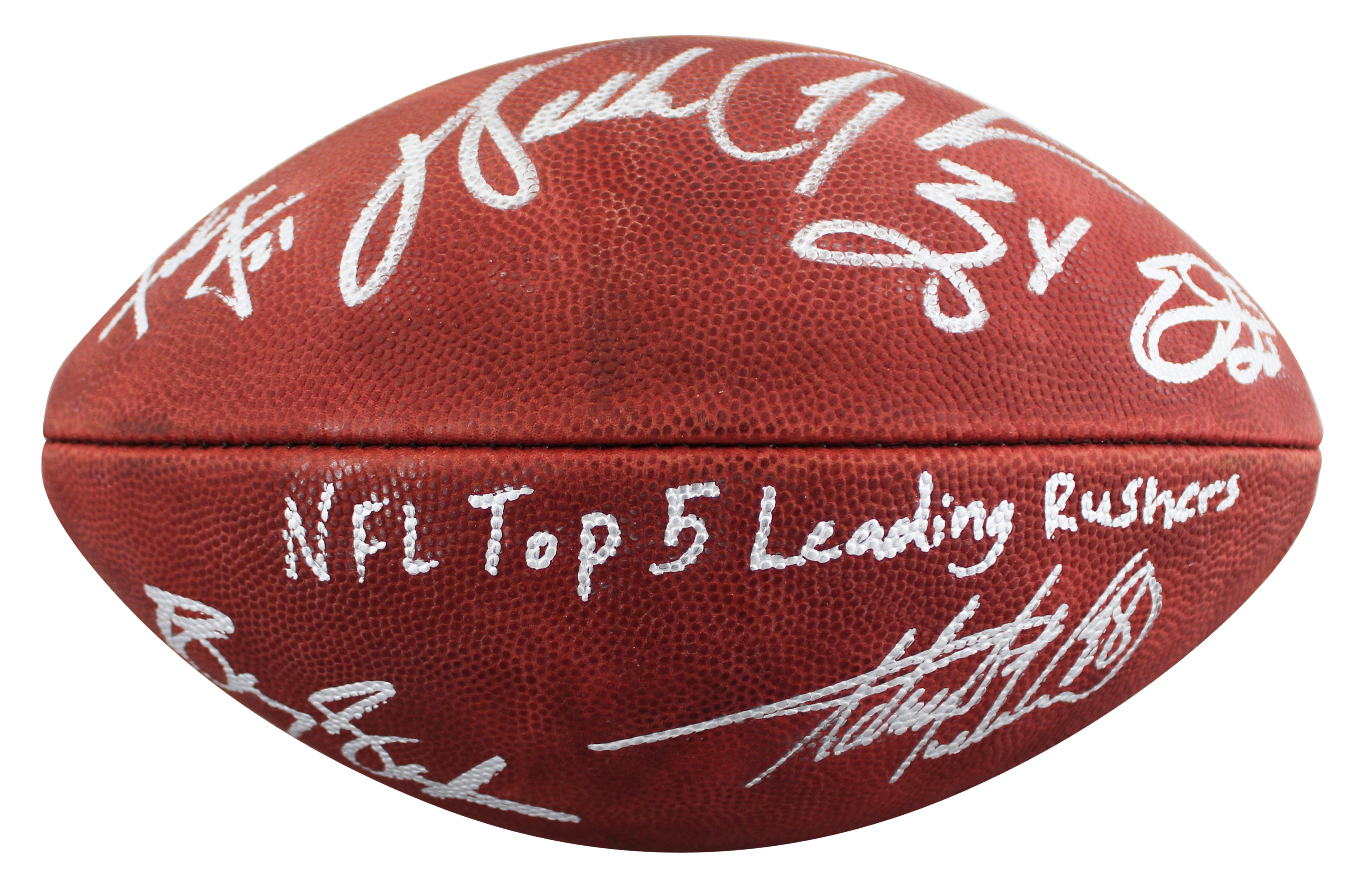 NFL Leading Rushers (5) Payton Smith Sanders Signed Official Nfl Football BAS 1