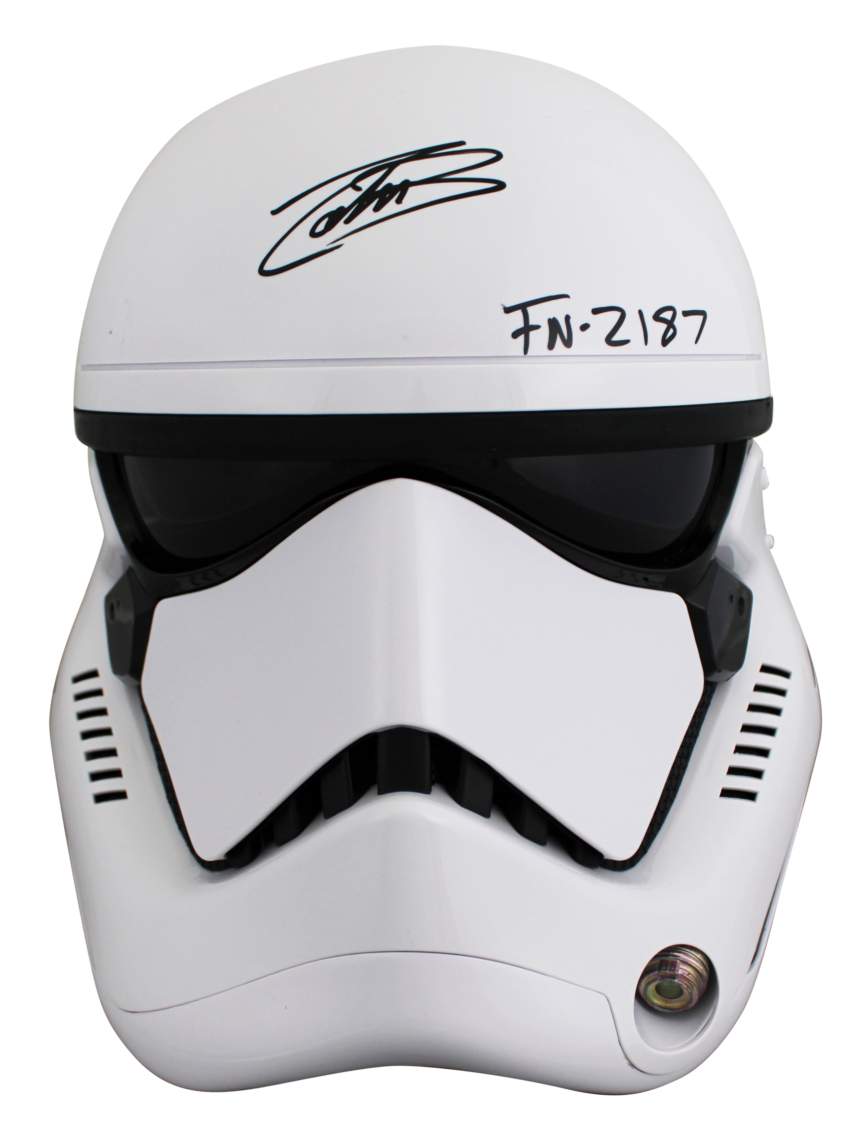 John Boyega Star Wars The Force Awakens "FN-2187" Signed Full Size Helmet BAS
