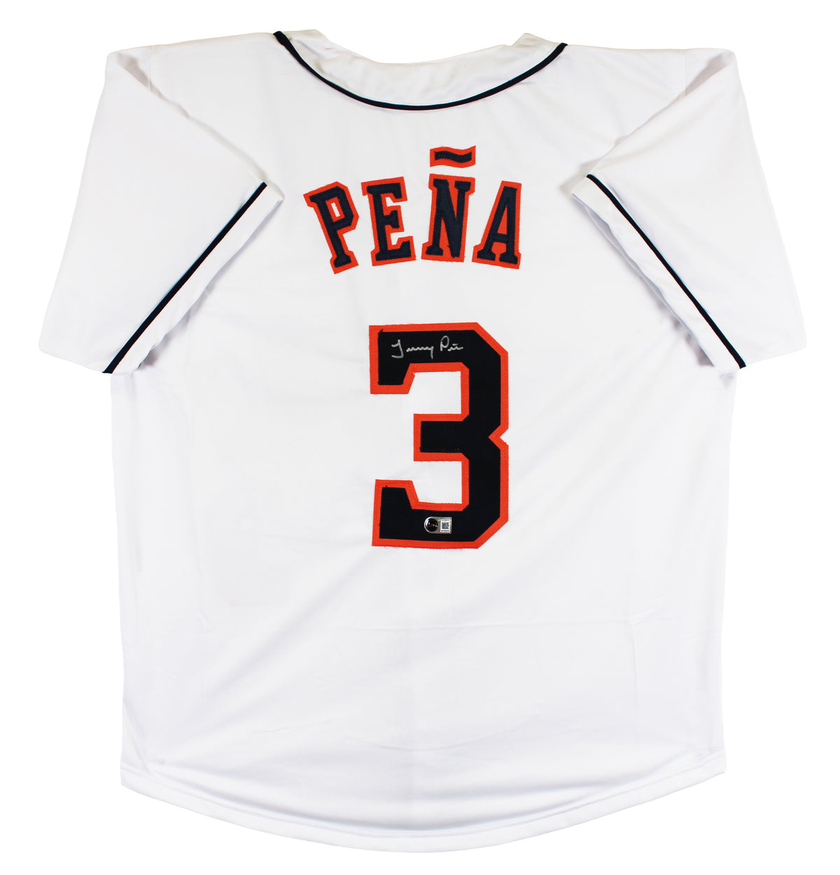 Jeremy Pena Authentic Signed White Pro Style Jersey Autographed BAS