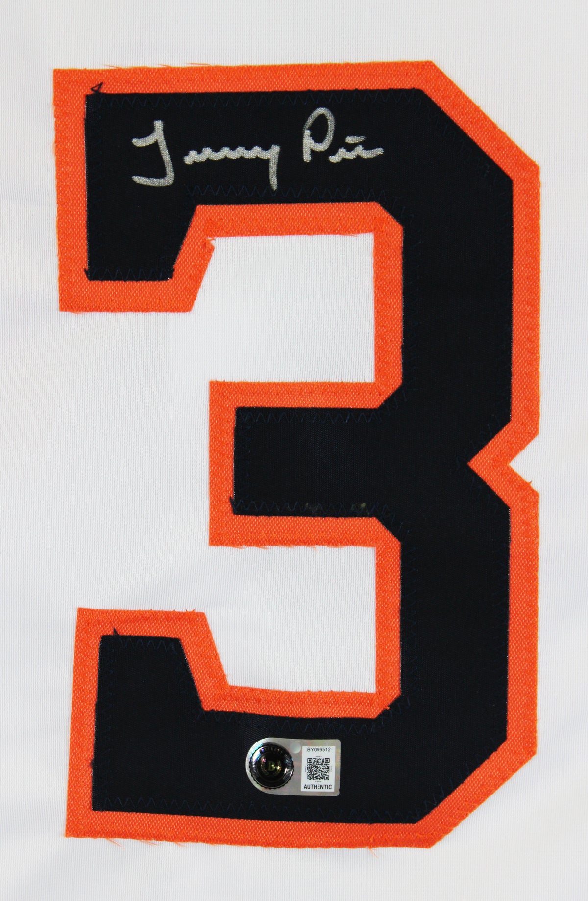 Jeremy Pena Authentic Signed White Pro Style Jersey Autographed BAS