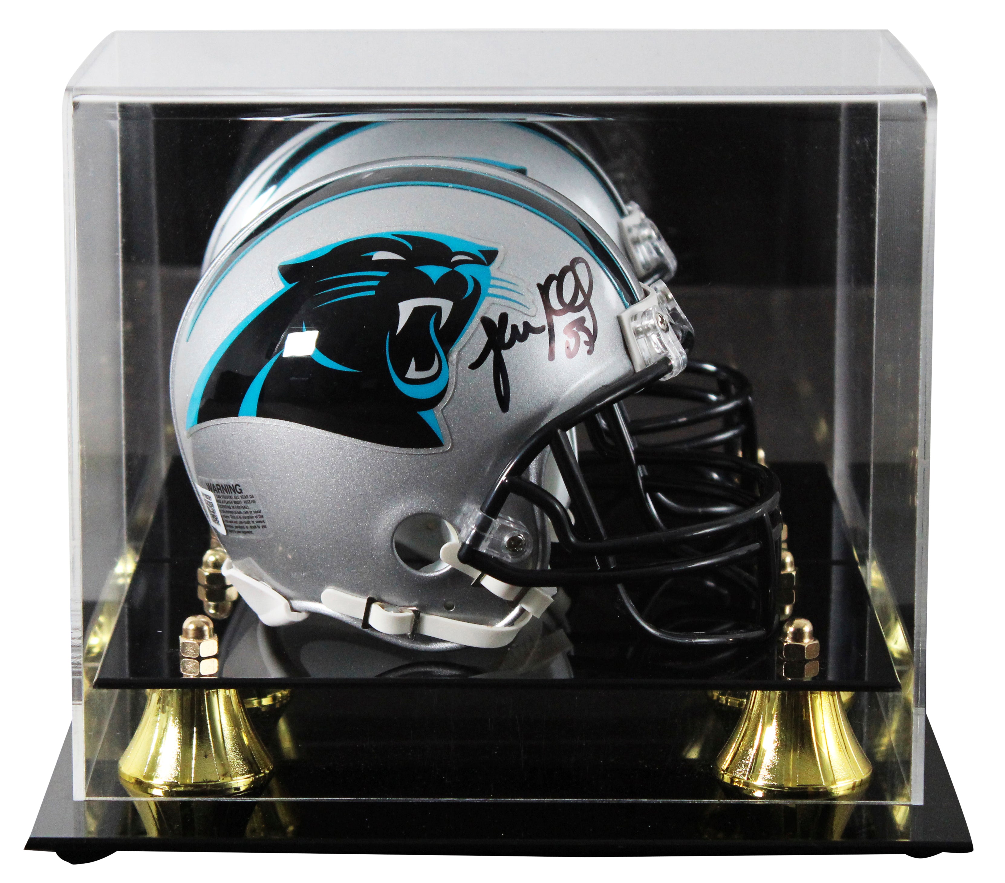 Panthers Luke Kuechly Authentic Signed VSR4 Mini Helmet W/ Case BAS Witnessed