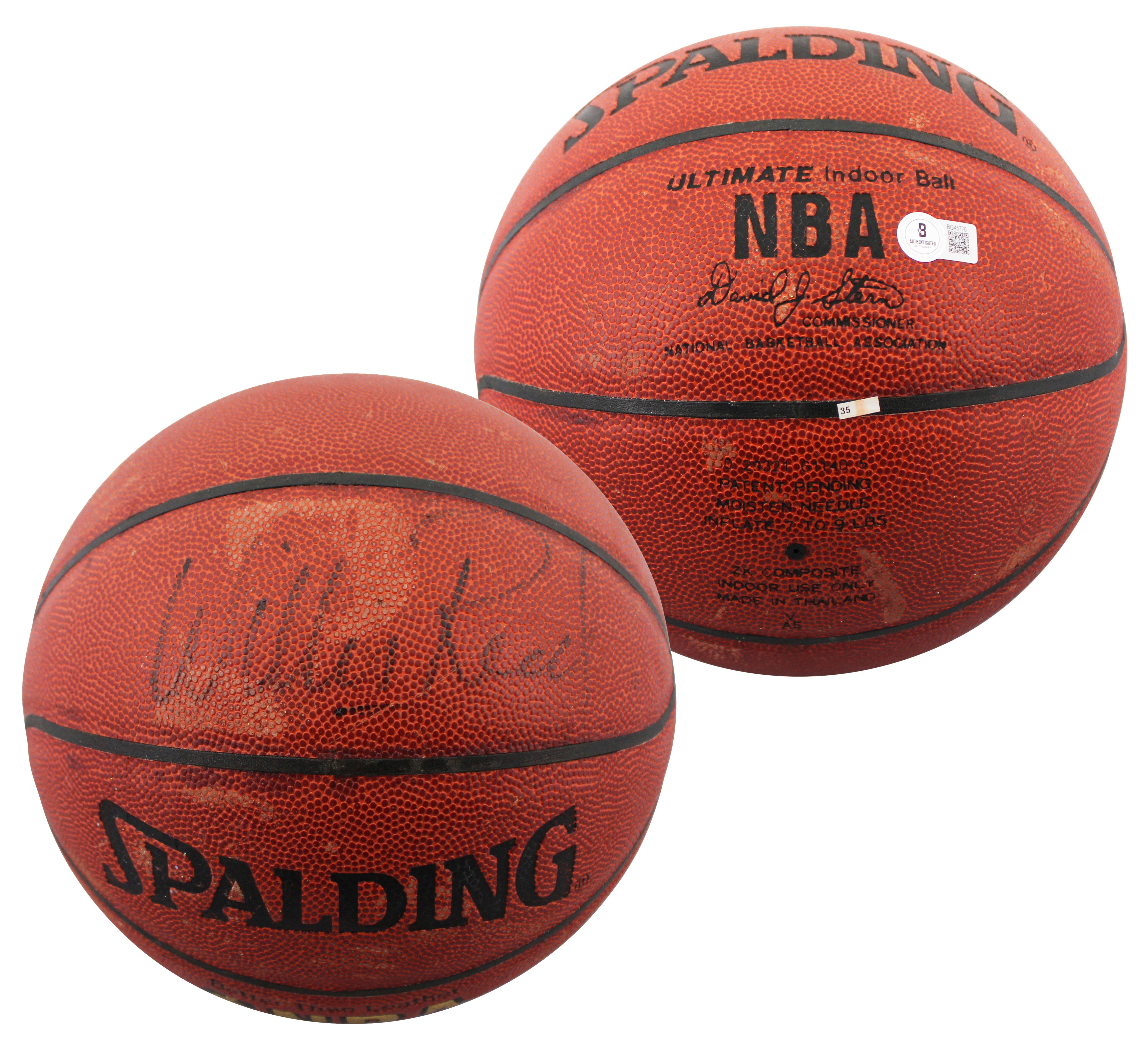 Knicks Willis Reed Authentic Signed Spalding Basketball Autographed BAS #BQ45776