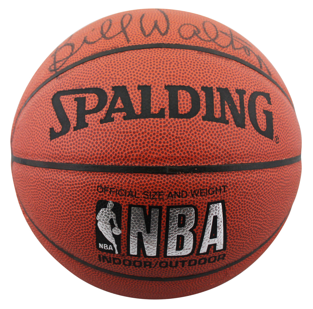 Blazers Bill Walton Authentic Signed Spalding I/O Basketball BAS #BQ45775