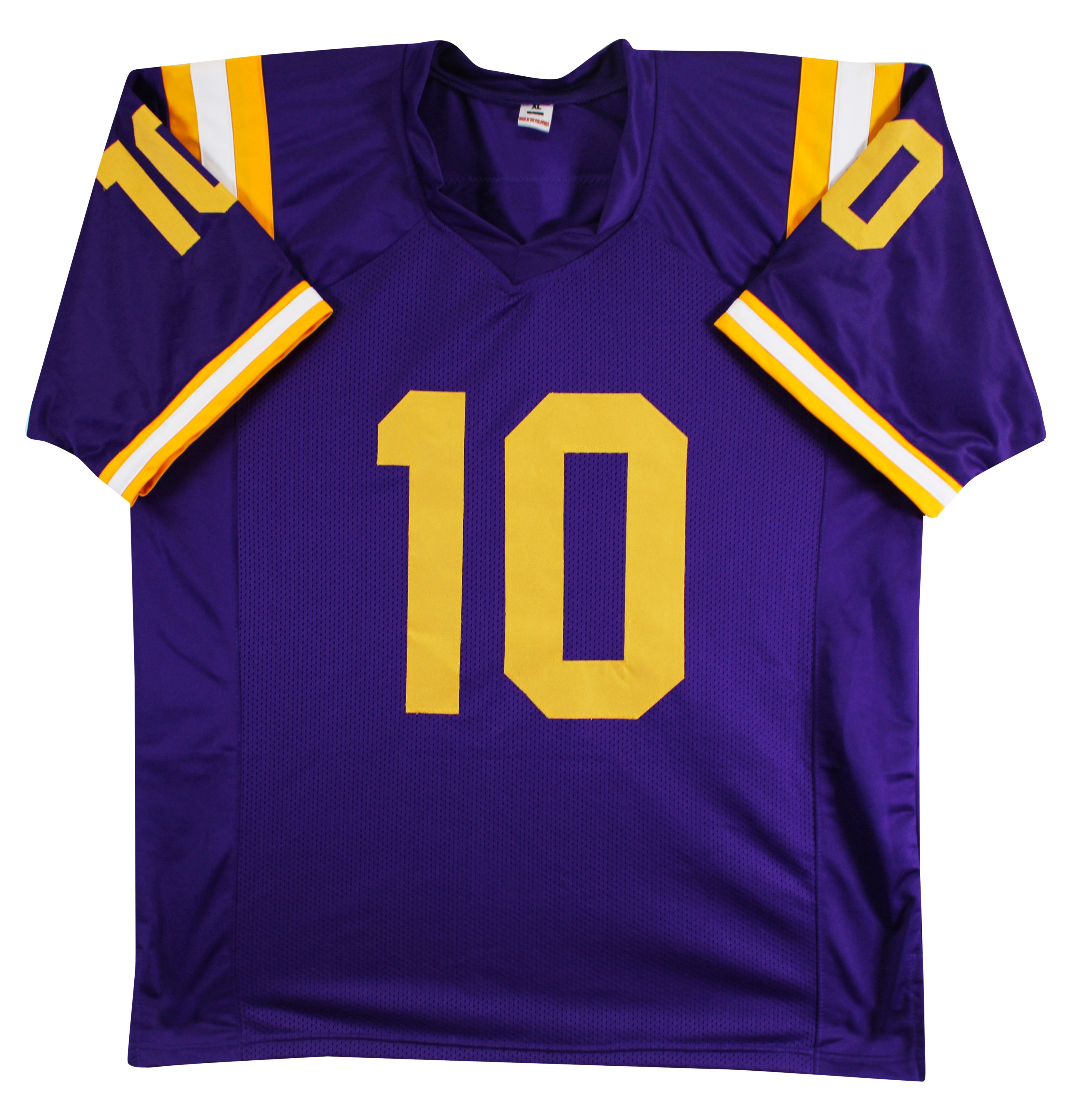 LSU Sam Leavitt Signed Alternate Purple Pro Style Jersey BAS Witnessed 2