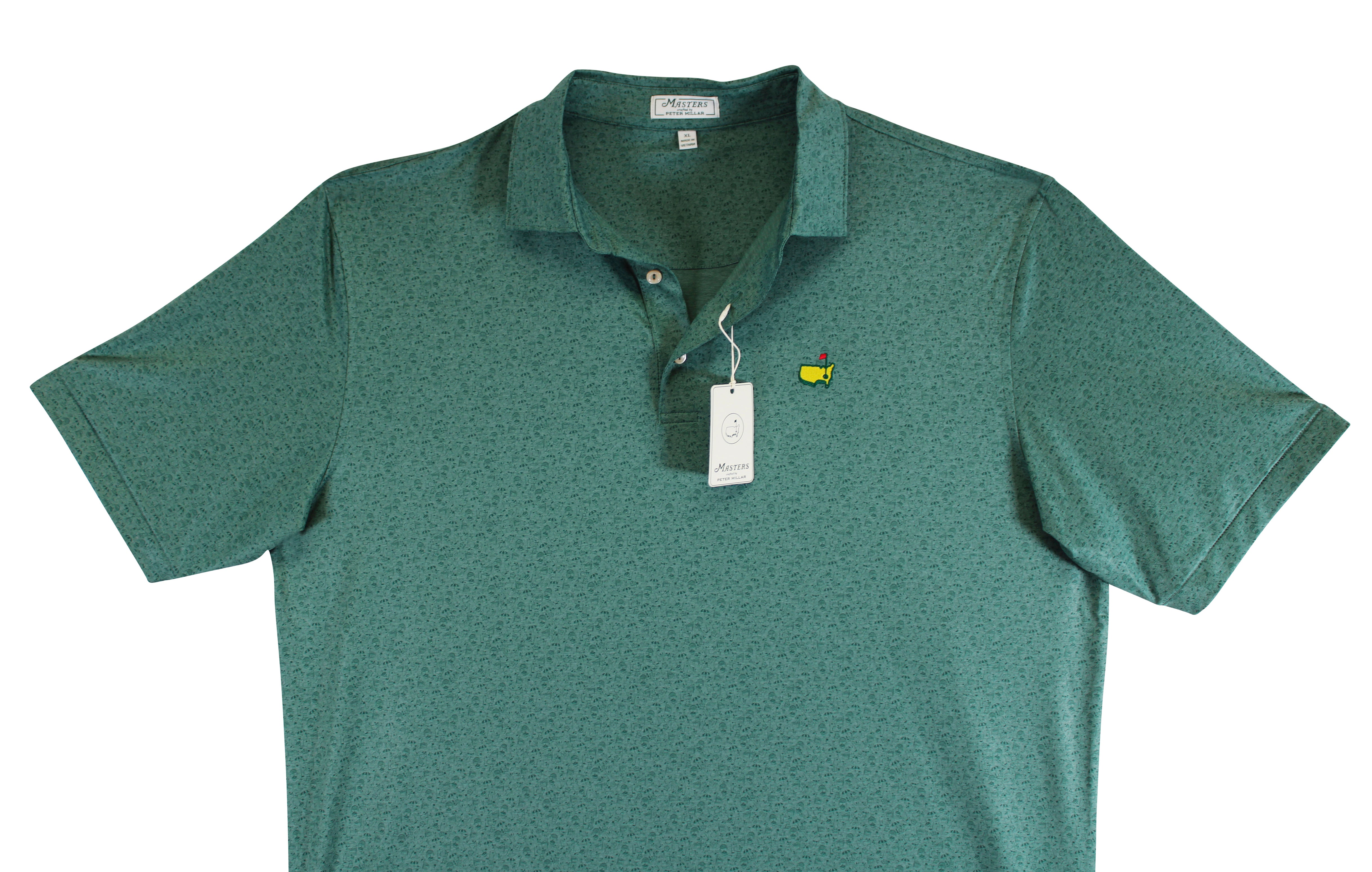 Green Masters Logo Peter Millar Polo Shirt Un-signed