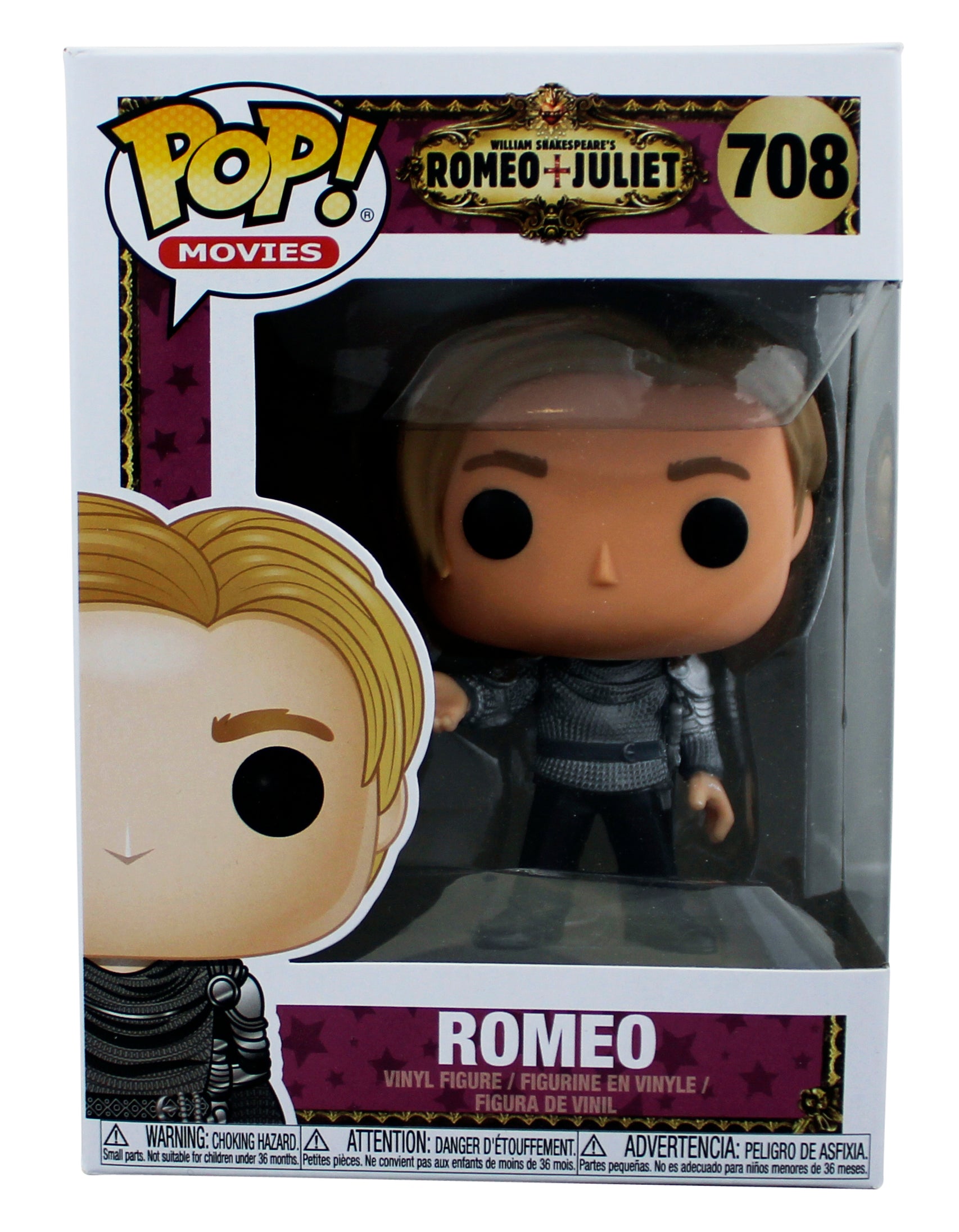 William Shakespeare's Romeo + Juliet Romeo #708 Funko Pop Vinyl Figure Un-signed