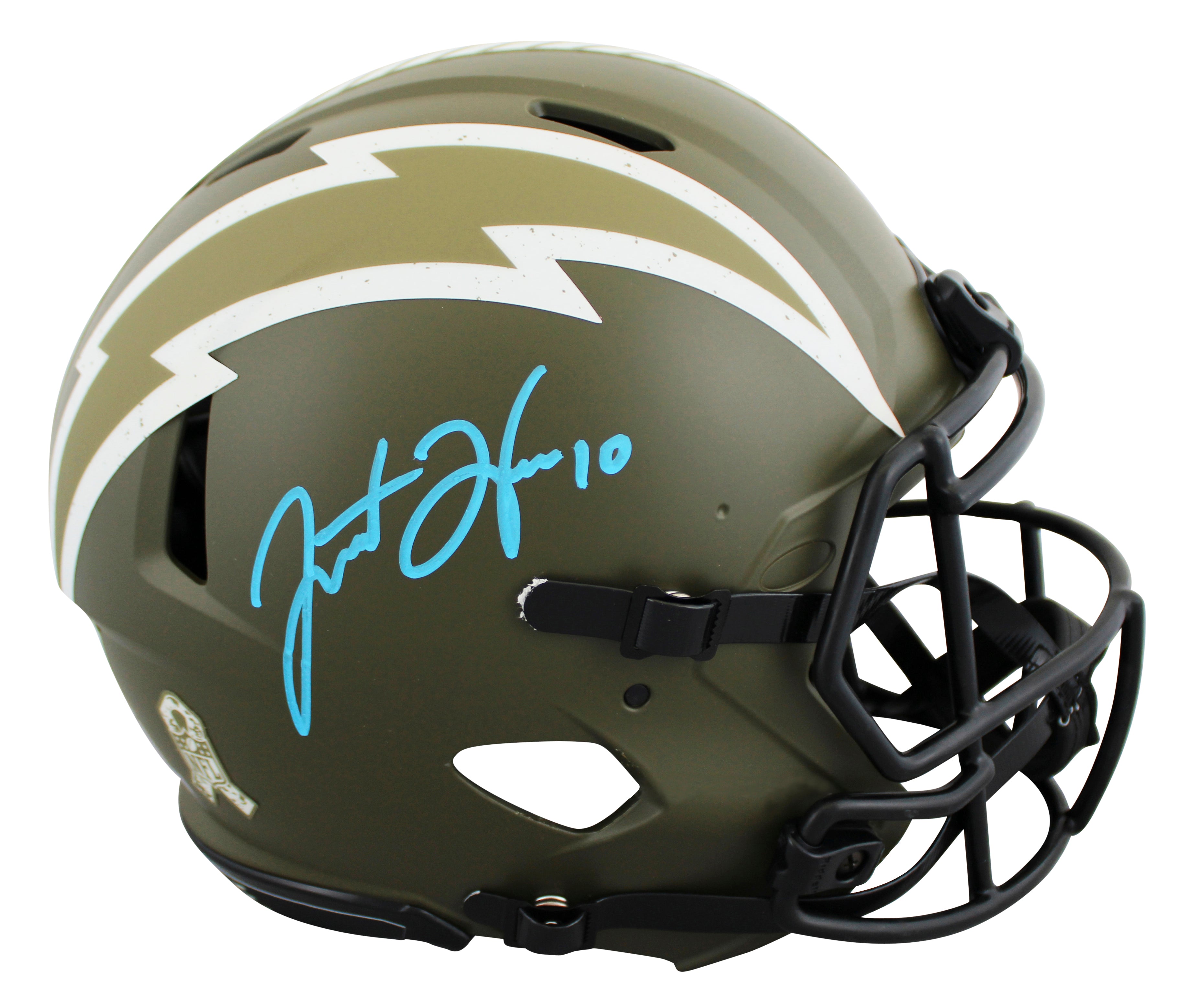 Chargers Justin Herbert Signed STS Full Size Speed Proline Helmet Fanatics