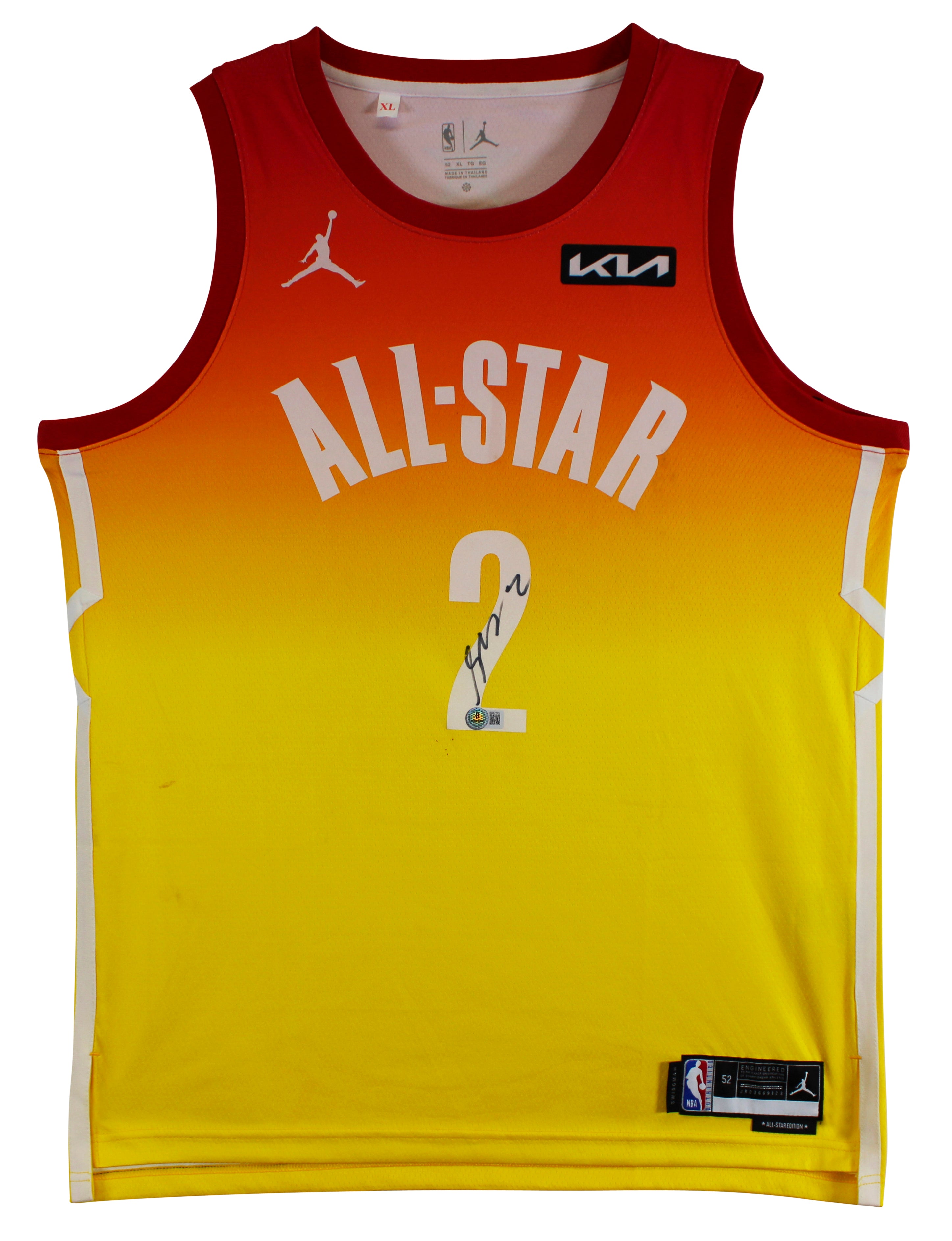 Shai Gilgeous-Alexander Signed Yellow ASG Jordan Swingman Jersey BAS #BQ67773