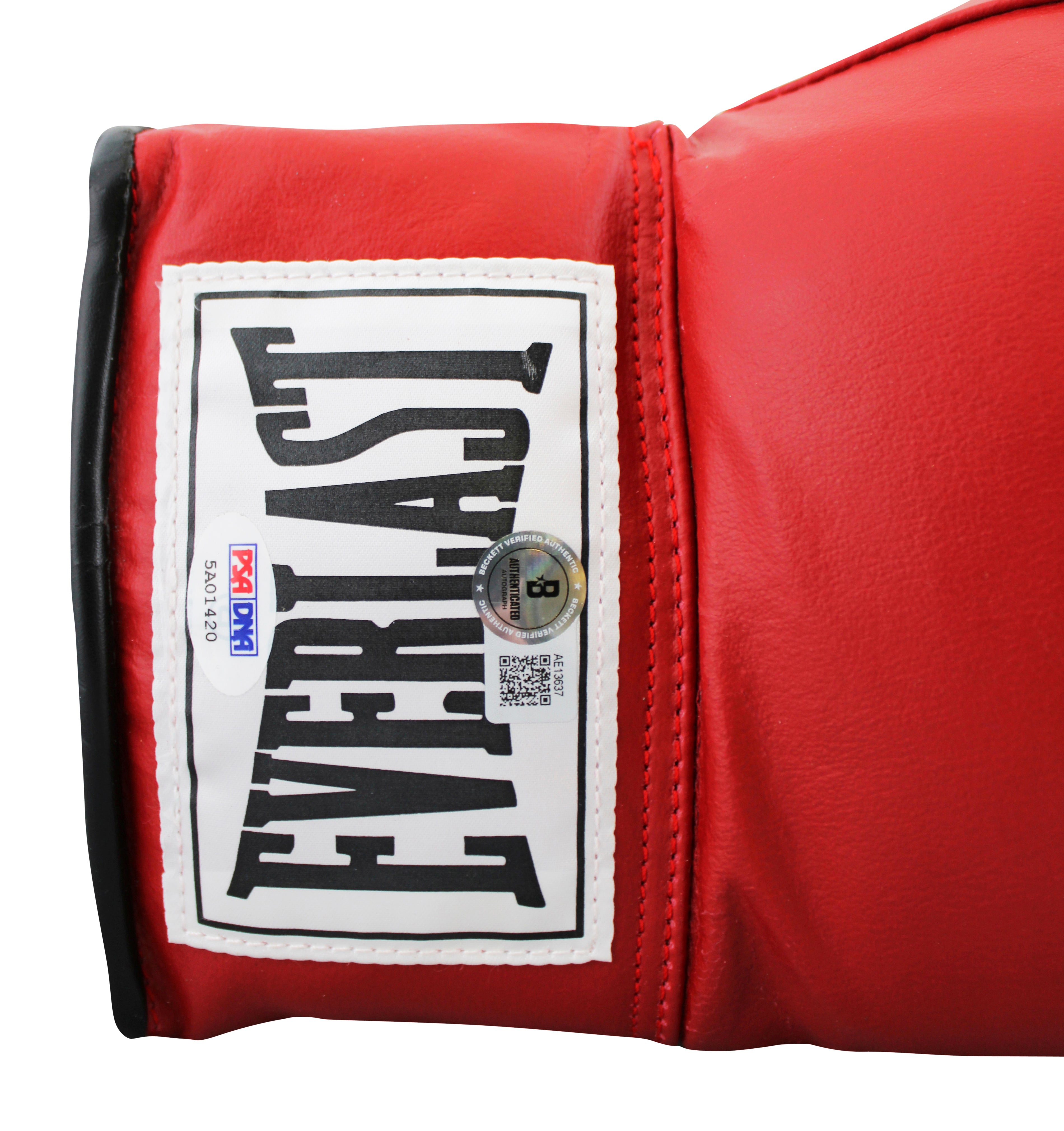 Muhammad Ali Authentic Signed Red Everlast Boxing Glove Autographed BAS #AE13637