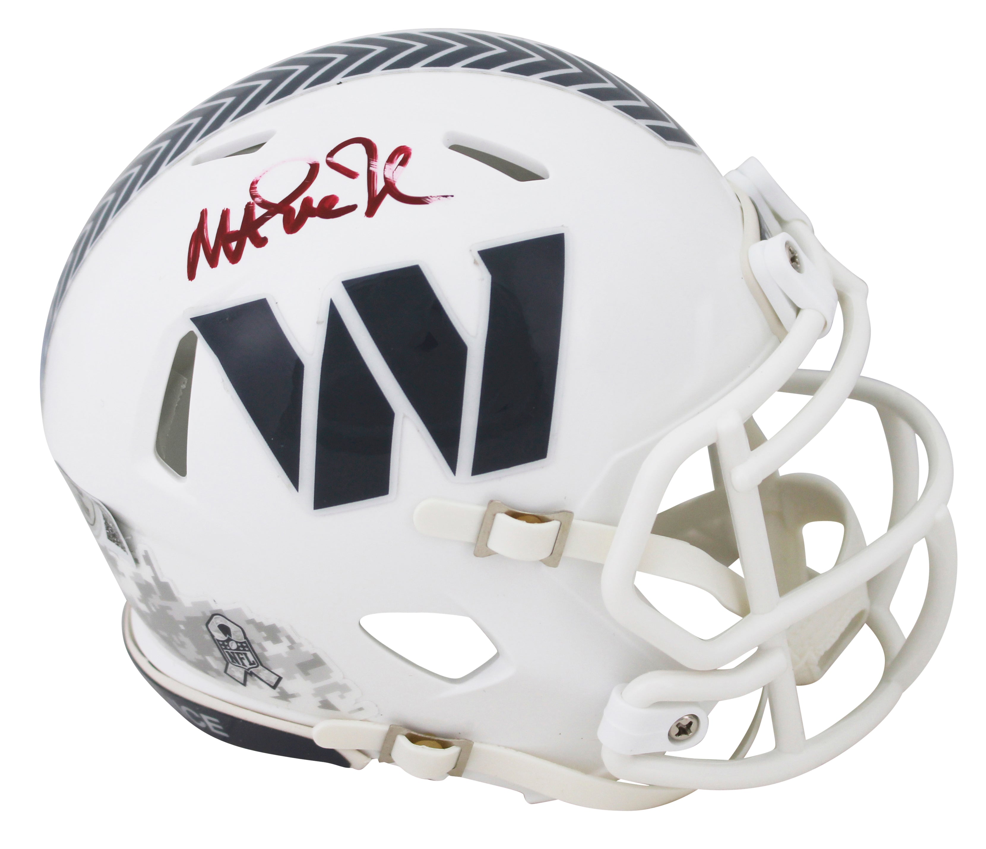 Commanders Magic Johnson Signed STS III Speed Mini Helmet BAS Witness #2W631295