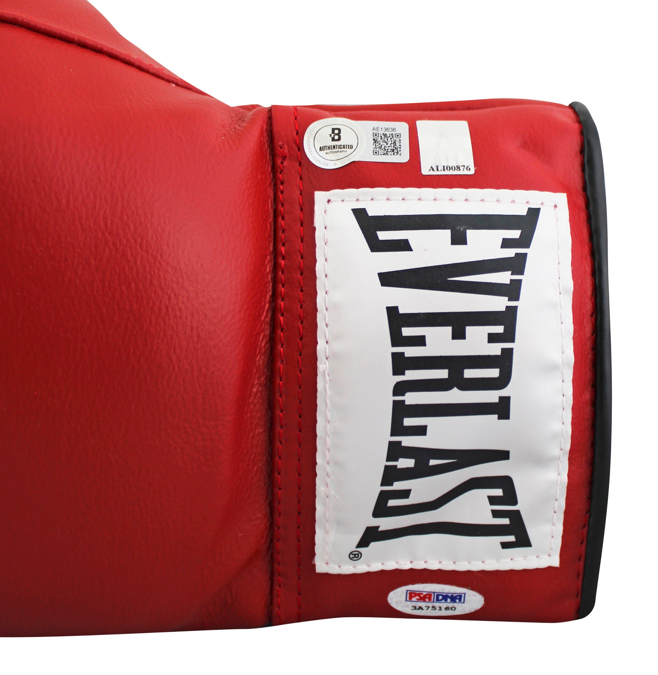 Muhammad Ali Authentic Signed Red Everlast Boxing Glove Autographed BAS #AE13636