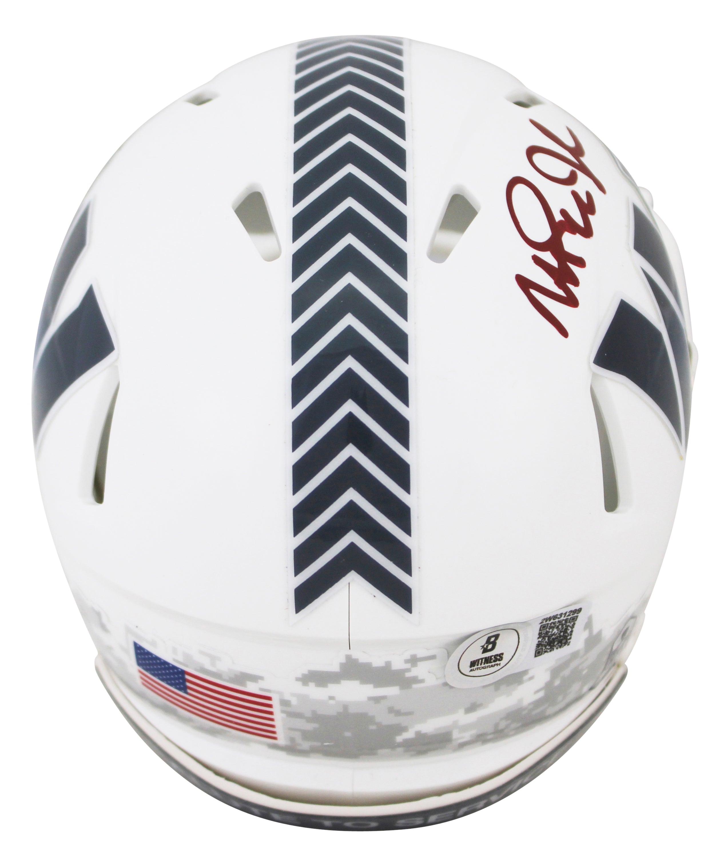 Commanders Magic Johnson Signed STS III Speed Mini Helmet w/ Maroon Sig BAS Wit