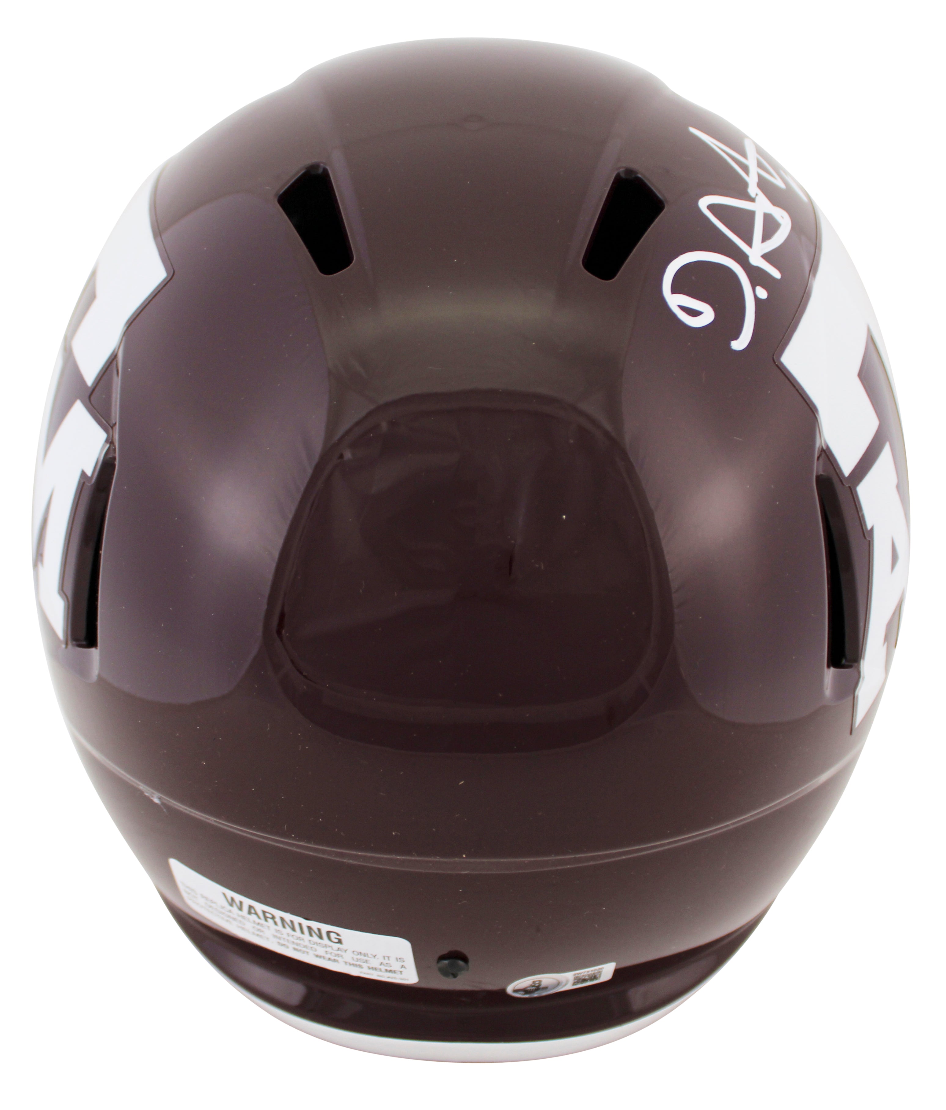 Texas A&M De'Von Achane Signed Full Size Speed Rep Helmet W/ Case BAS Witnessed