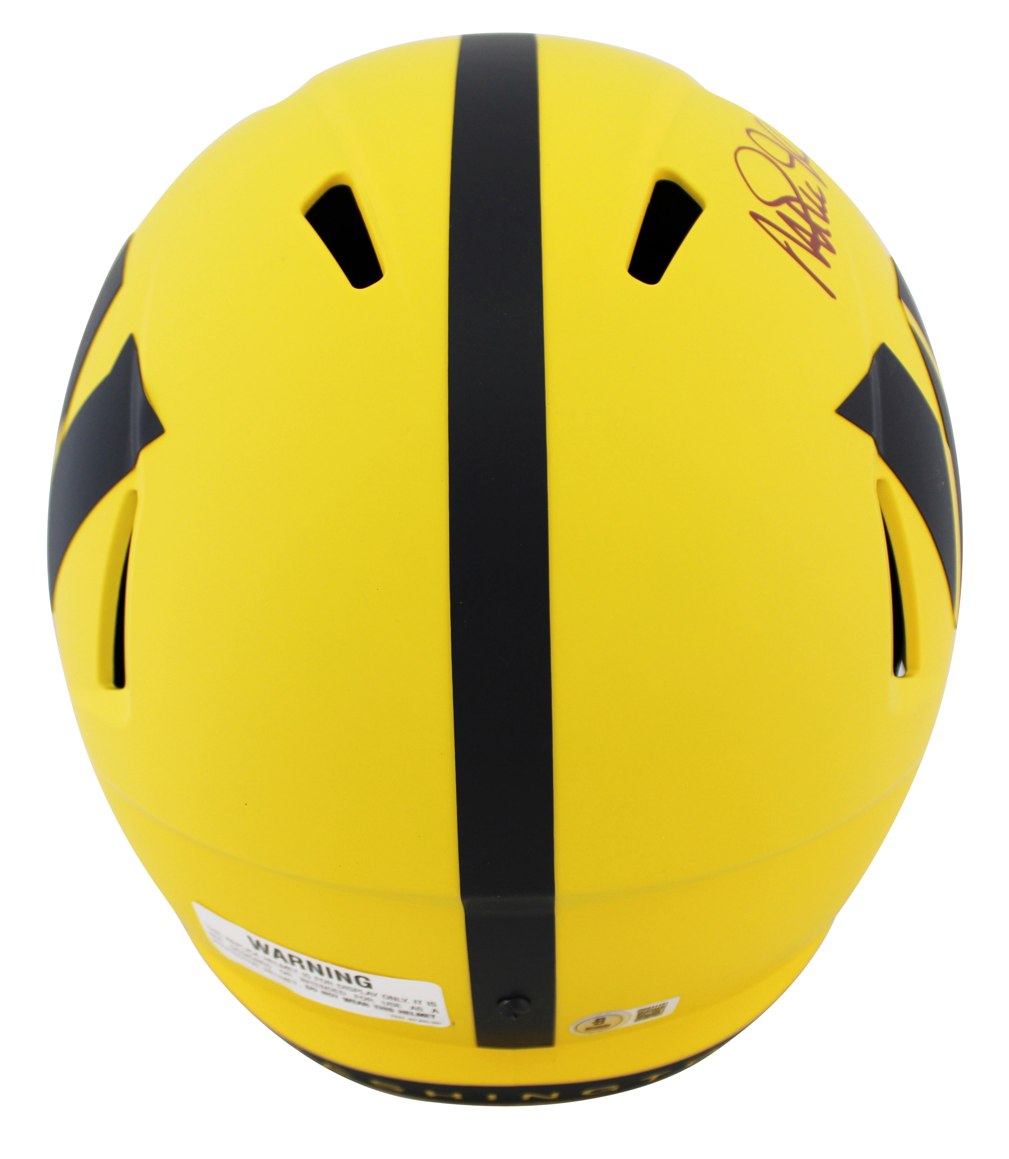 Commanders Magic Johnson Signed Rave Full Size Speed Rep Helmet W/ Case BAS Wit