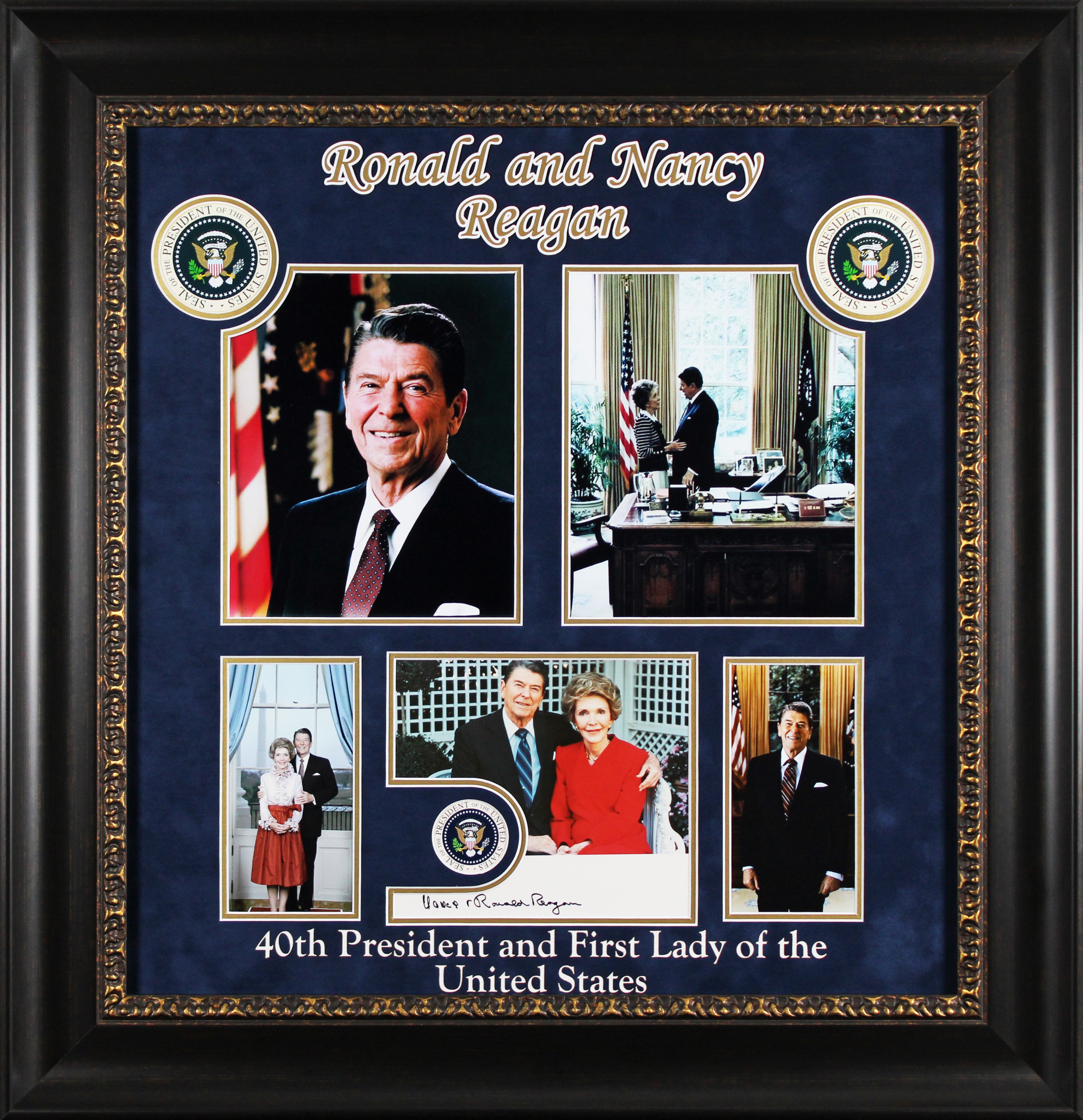 Ronald & Nancy Reagan Authentic Signed 8x10 Framed Photo BAS #AE13586