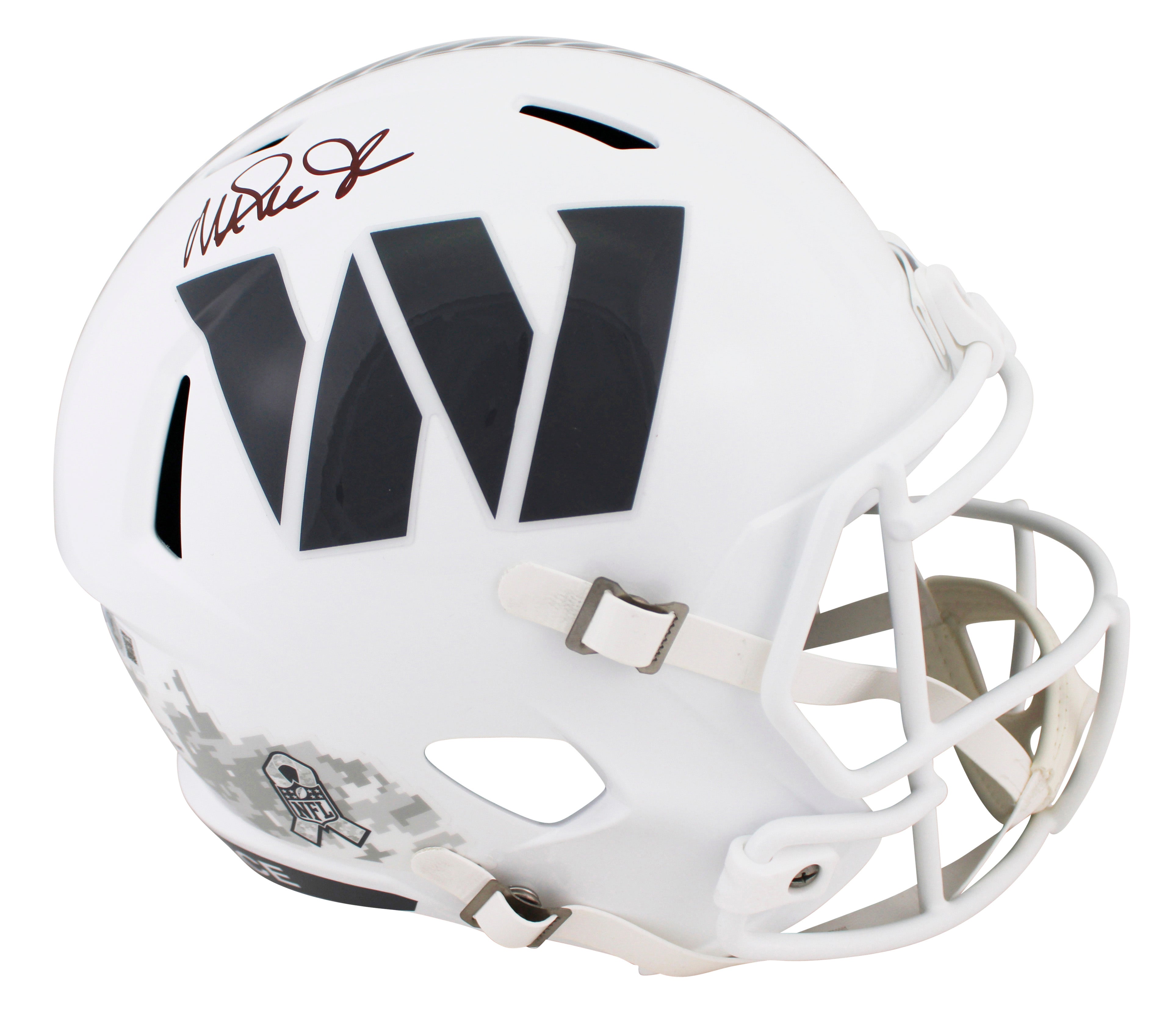 Commanders Magic Johnson Signed STS III F/S Speed Rep Helmet w/ Maroon Sig BAS W