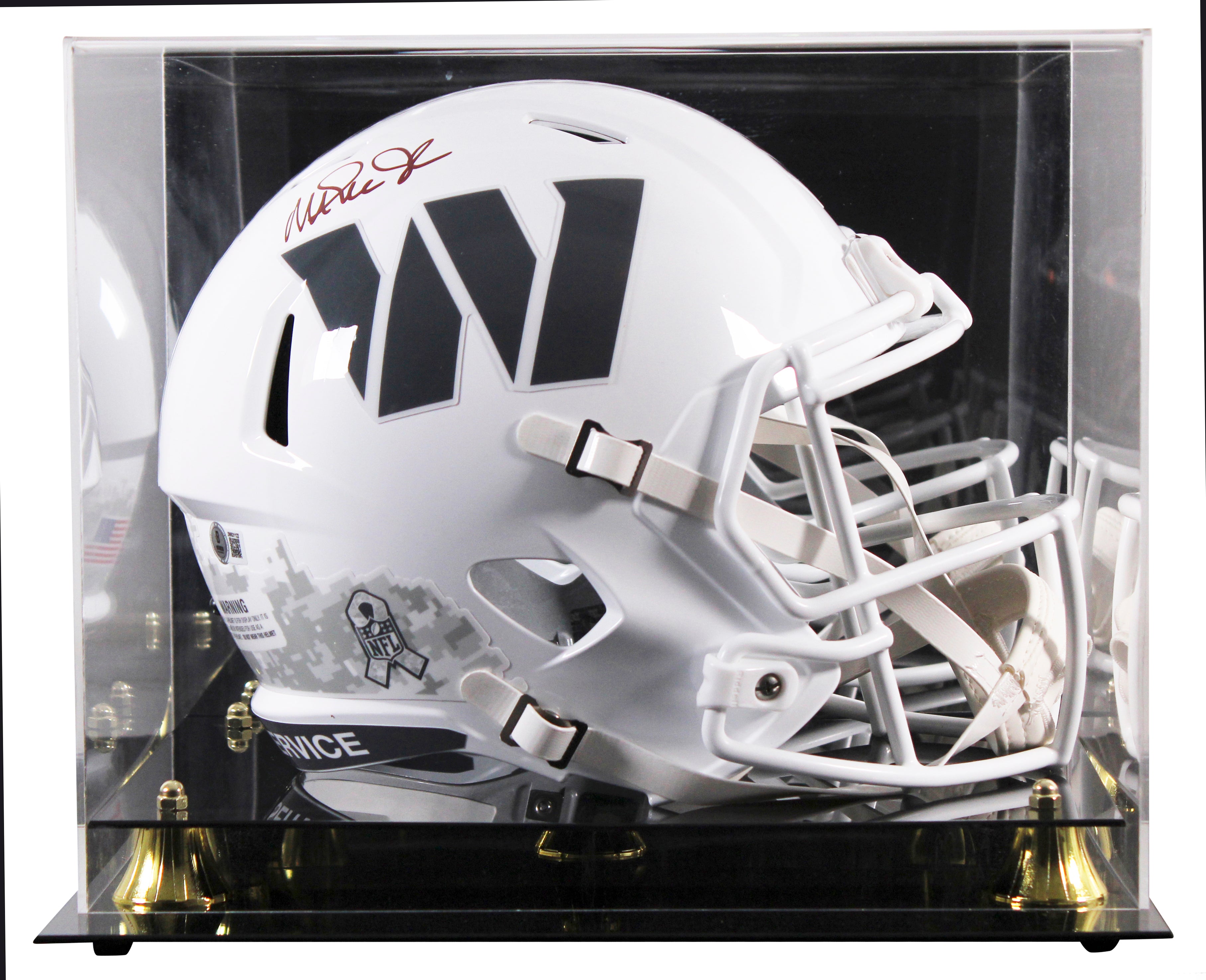 Commanders Magic Johnson Signed STS III F/S Speed Rep Helmet W/ Case BAS Wit 2