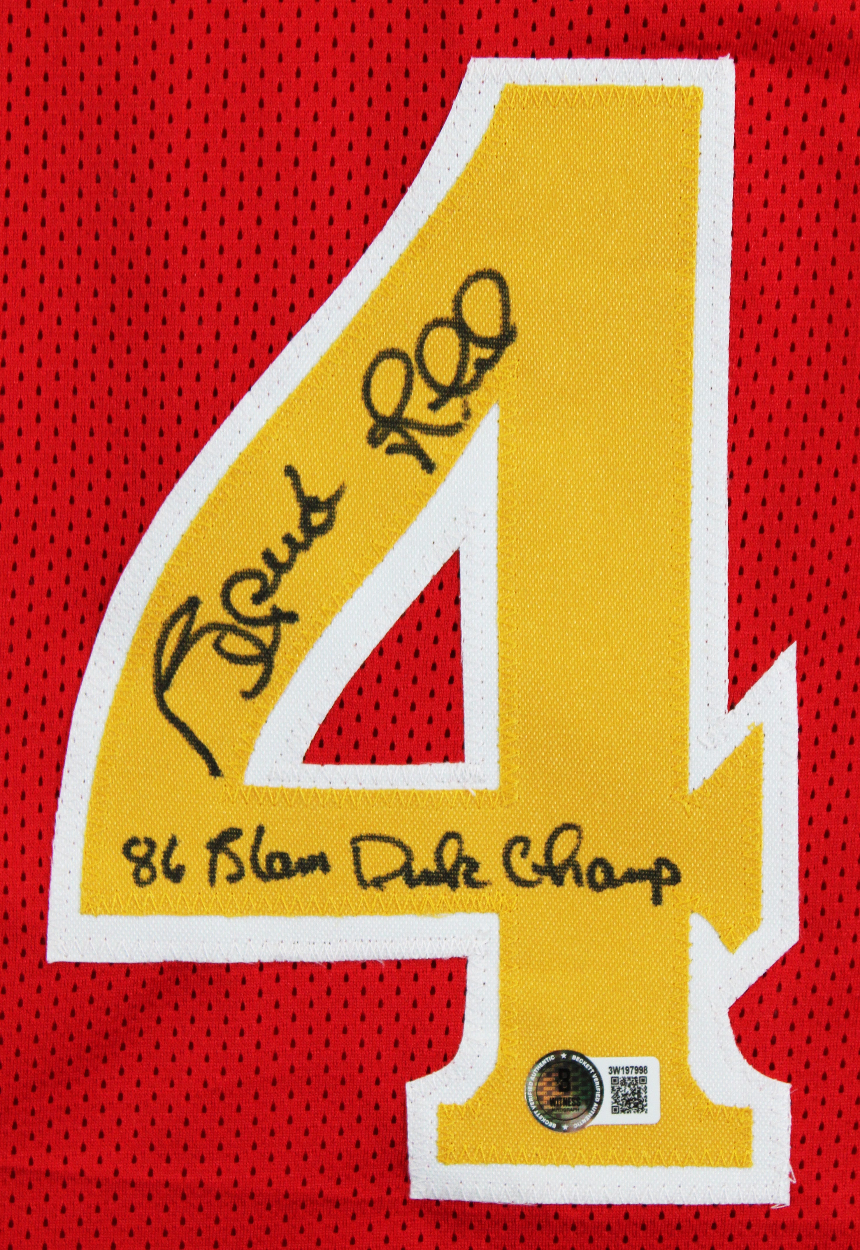 Spud Webb "1986 Slam Dunk Champ" Signed Red Pro Style Jersey BAS Witnessed