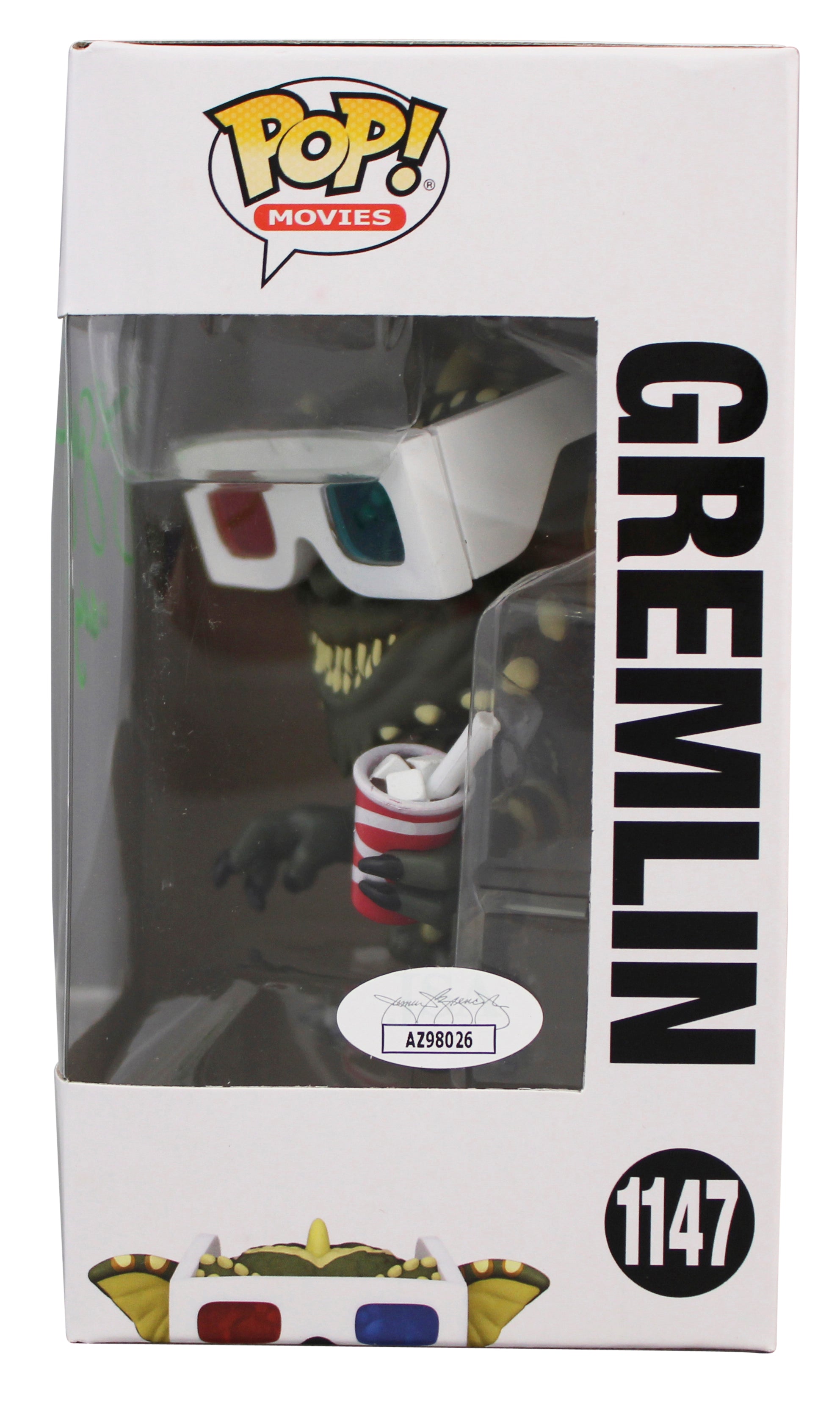 Zach Galligan Gremlins "Billy" Signed Gremlin #1147 Funko Pop Vinyl Figure JSA