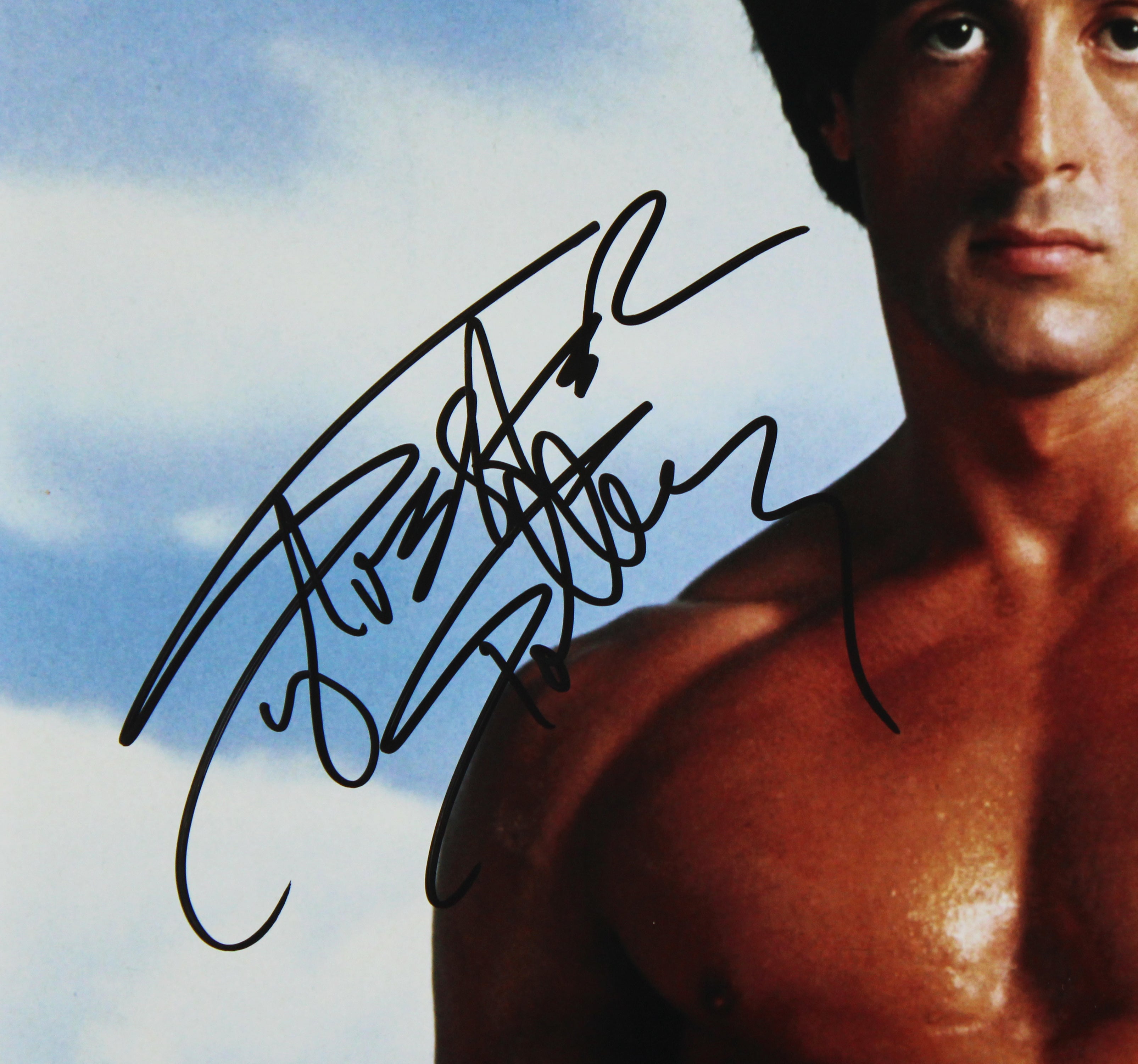 Sylvester Stallone Rocky Authentic Signed 16x20 Vertical Sky Photo BAS #AE13725