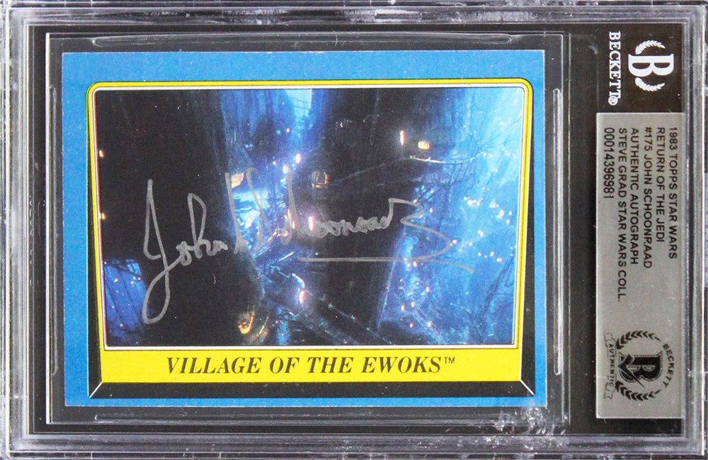 John Schoonraad Signed 1983 Topps Star Wars ROTJ #171 Card BAS Slabbed 3