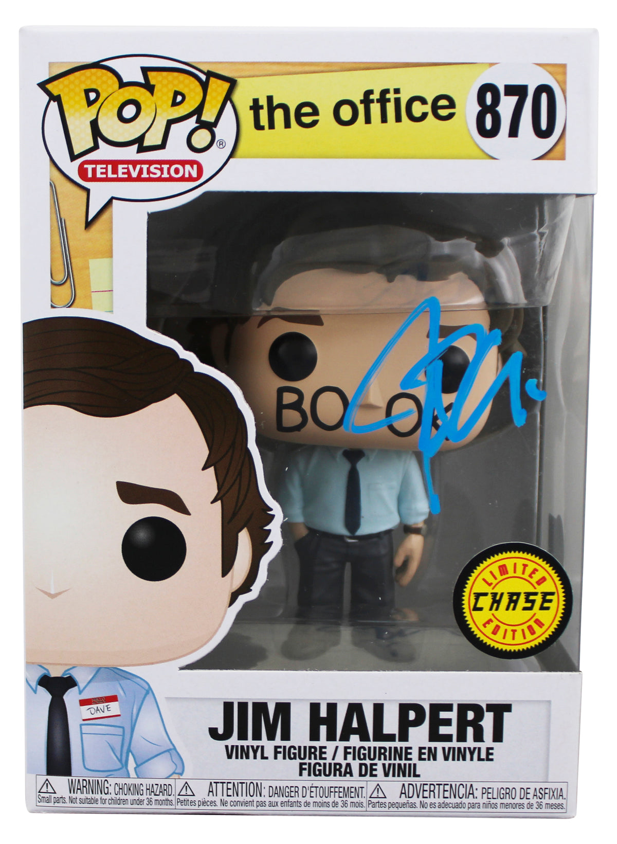 John Krasinski The Office Signed #870 Jim Halpert Funko Pop Vinyl Figure BAS