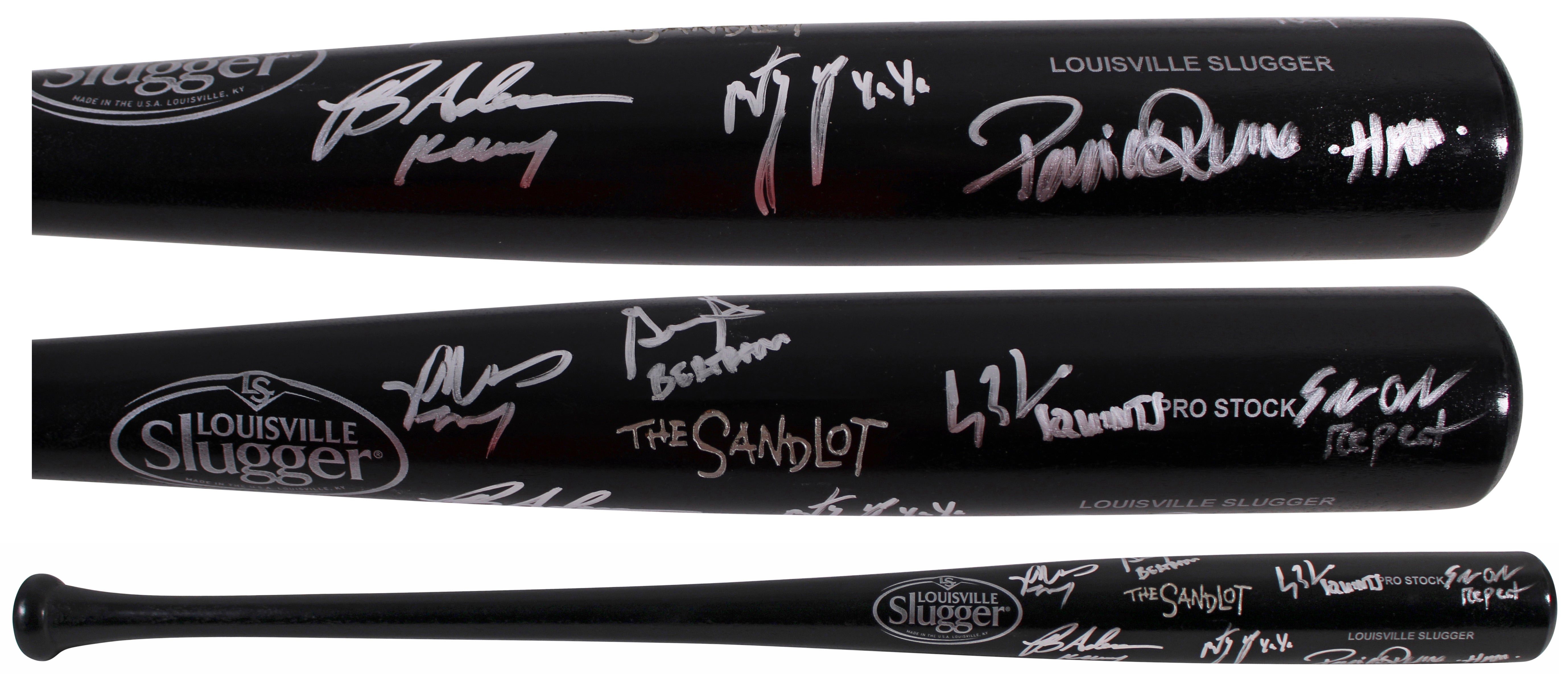 The Sandlot (7) Leopardi, Renna +5 Signed Bat w/ Character Names BAS #2W424175