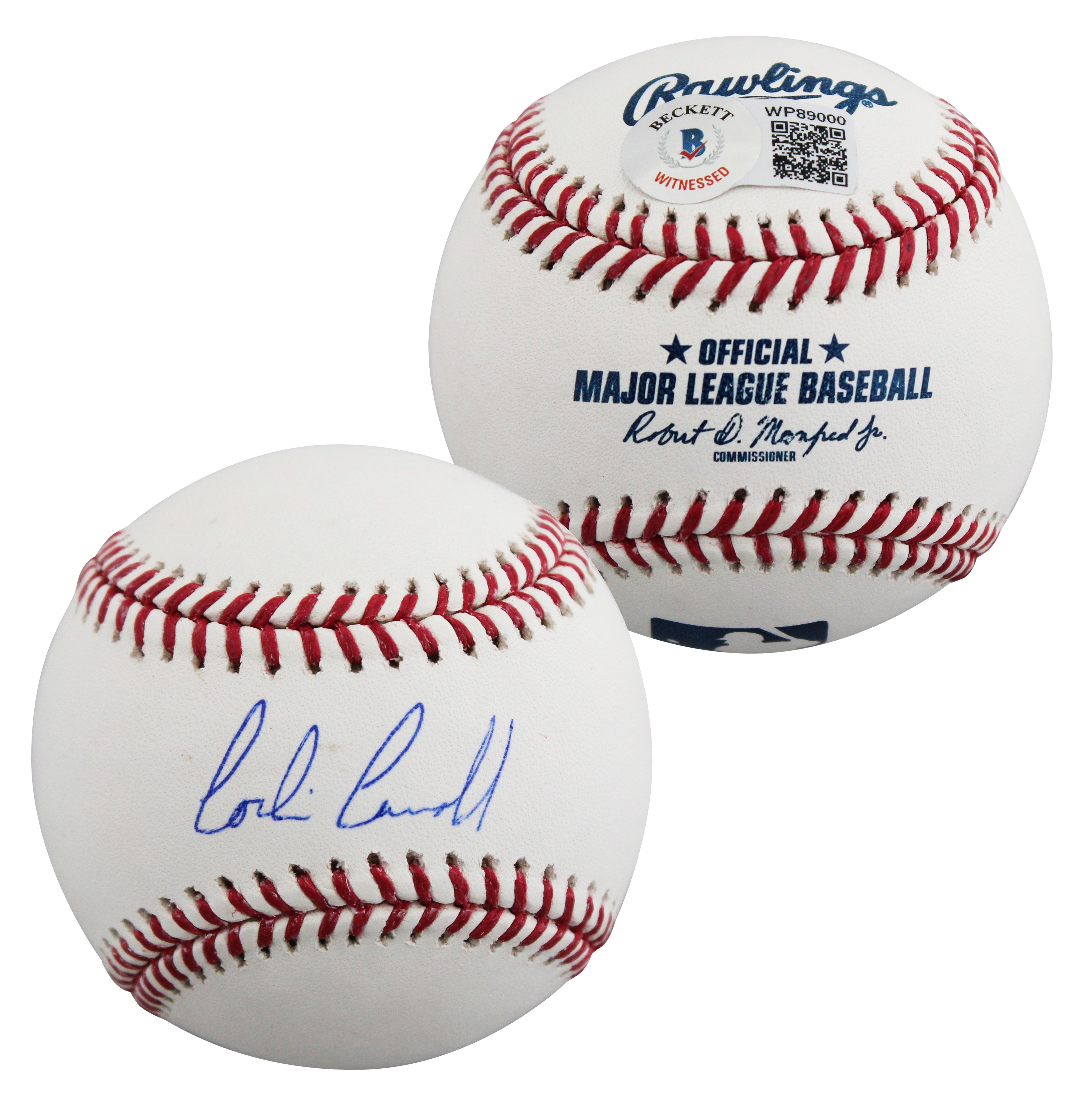 D-Backs Corbin Carroll Authentic Signed Manfred OML Baseball BAS Witnessed