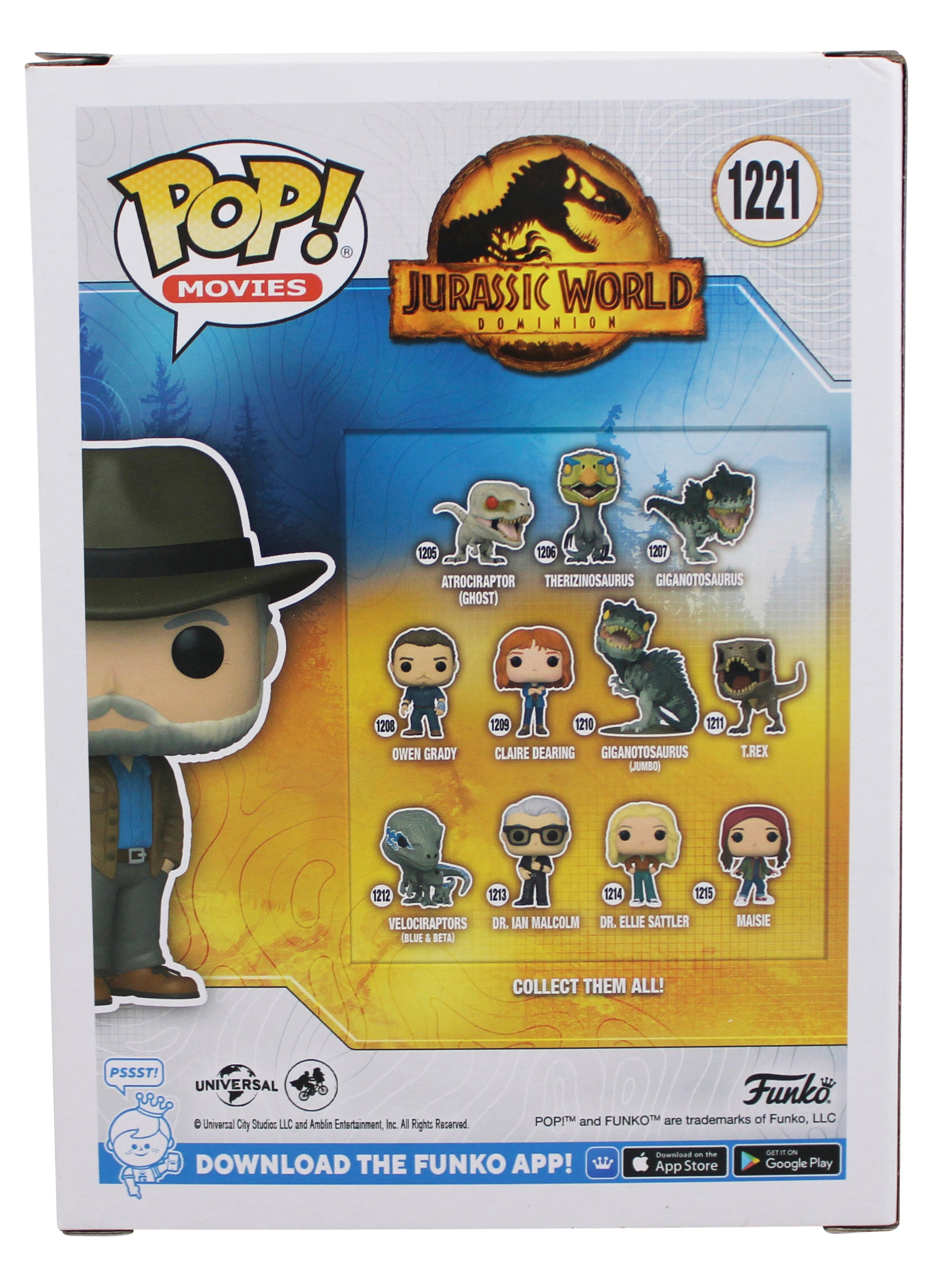 Sam Neill Signed Dr. Alan Grant #1221 Funko Pop Vinyl Figure BAS #BQ31344