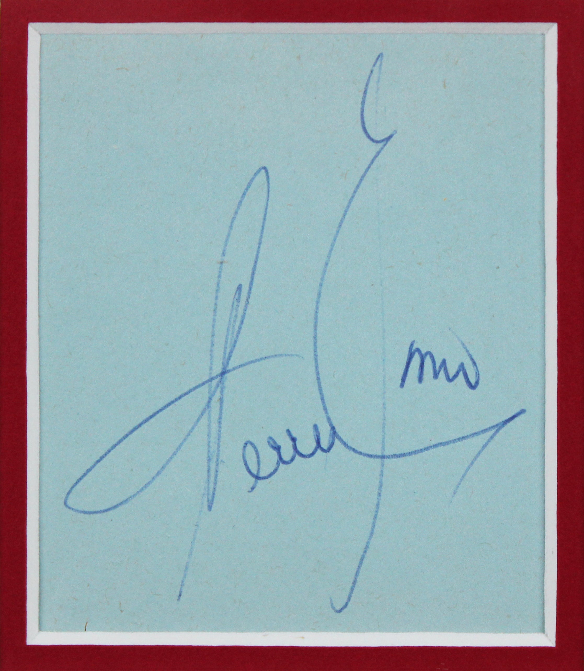 Perry Como Authentic Signed & Framed 2.5x3 Album Page Cut Signature BAS #BN29245