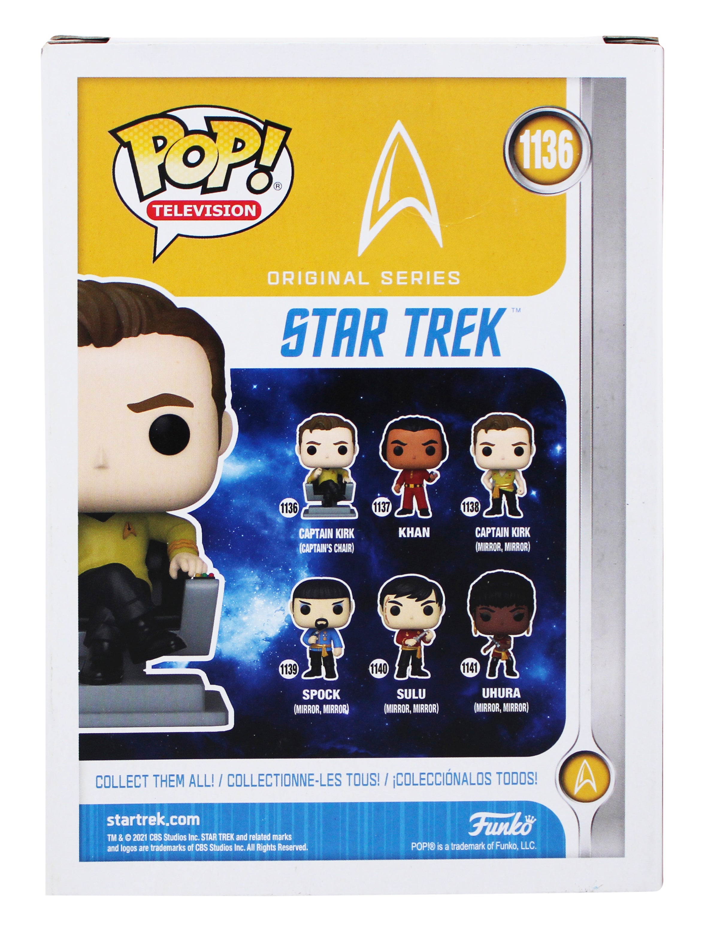 William Shatner Signed Captain Kirk #1136 Funko Pop Vinyl Figure BAS W #W634565