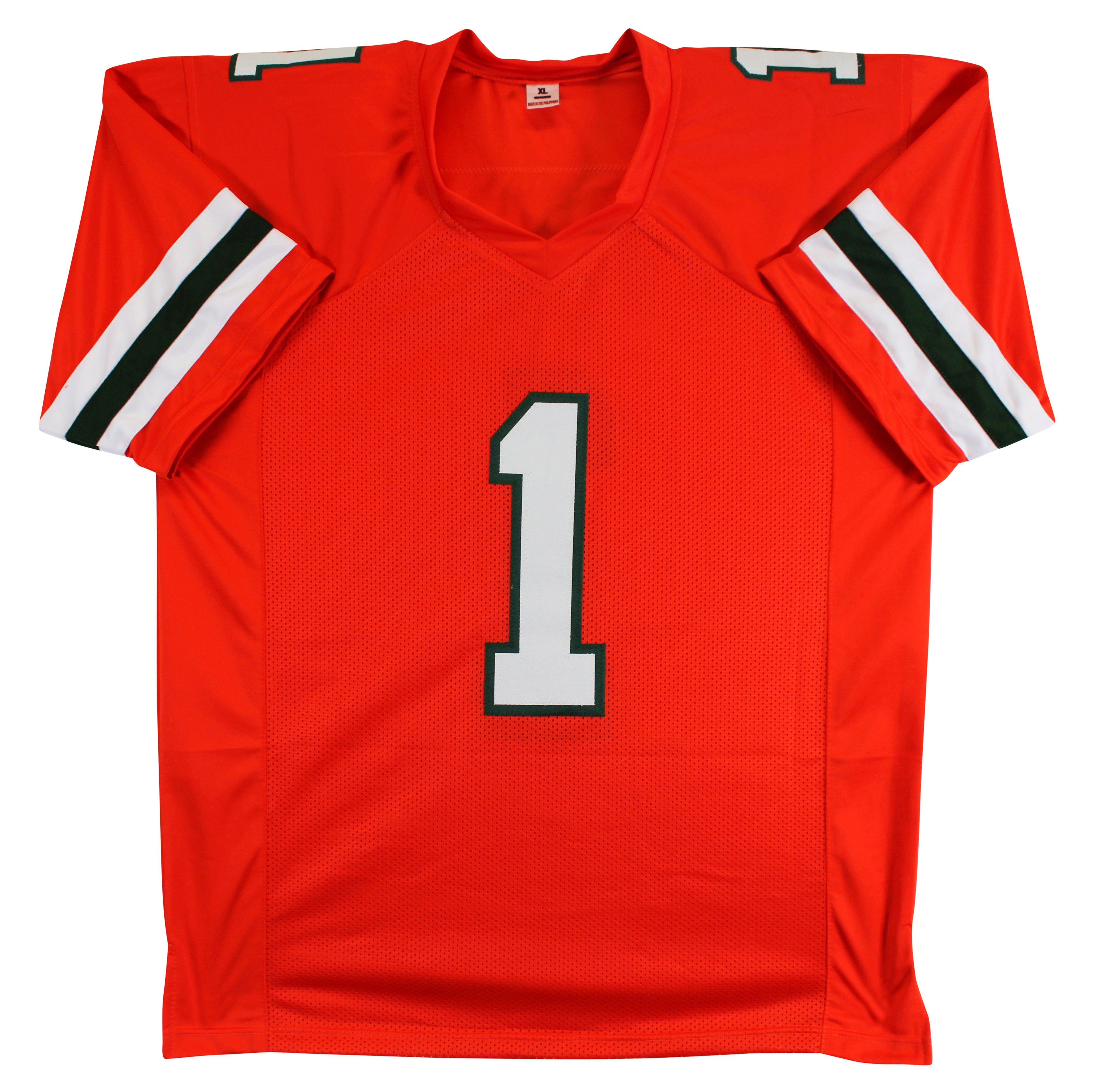Miami Malachi Toney Authentic Signed Orange Pro Style Jersey JSA Witness