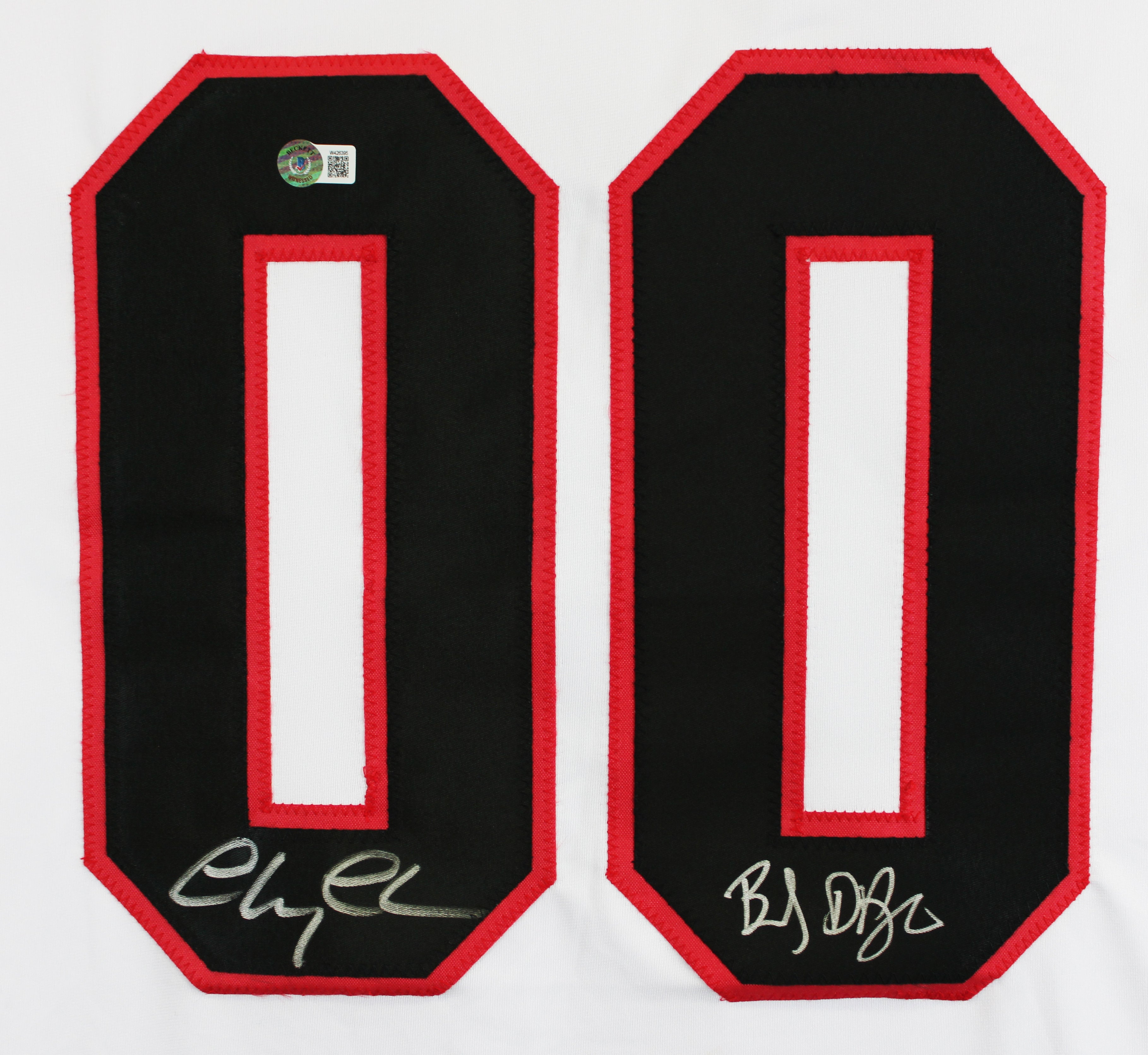 Christmas Vacation (2) Chase & D'Angelo Signed White Pro Style Jersey BAS Wit