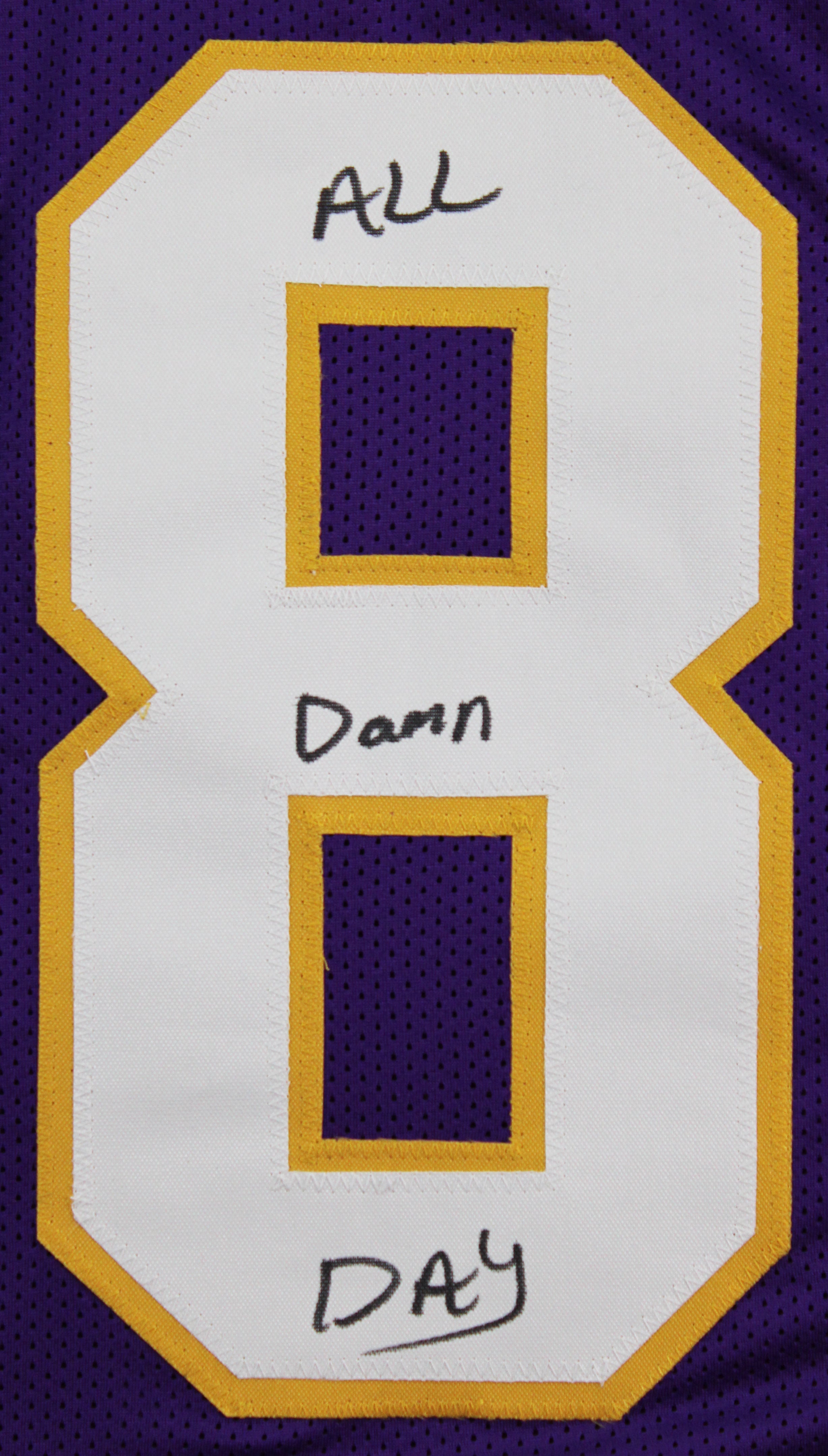 Adrian Peterson "All Damn Day" Signed Purple Pro Style Jersey BAS Witnessed