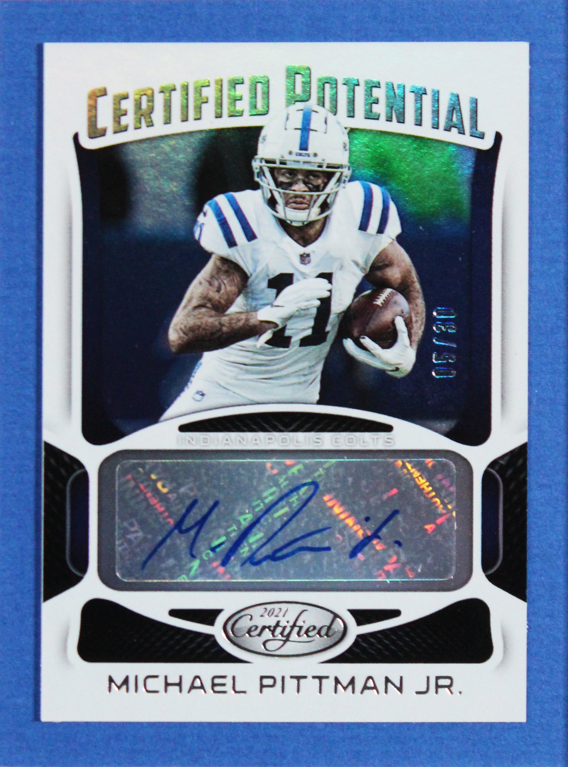 Michael Pittman Jr. Signed & Framed 2021 Panini Certified Auto #CP-MPJ 5/30 Card