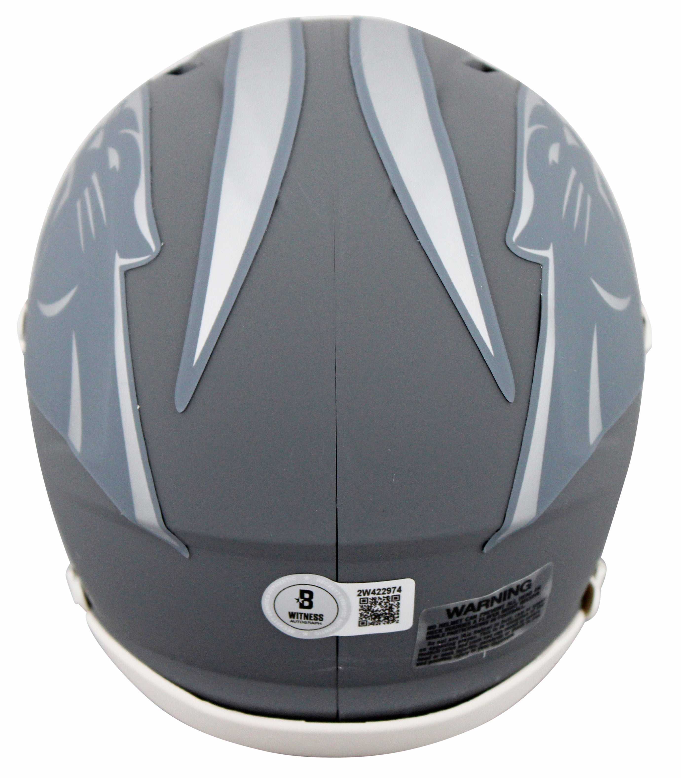 Panthers Luke Kuechly Signed Slate Speed Mini Helmet W/ Case BAS Witnessed