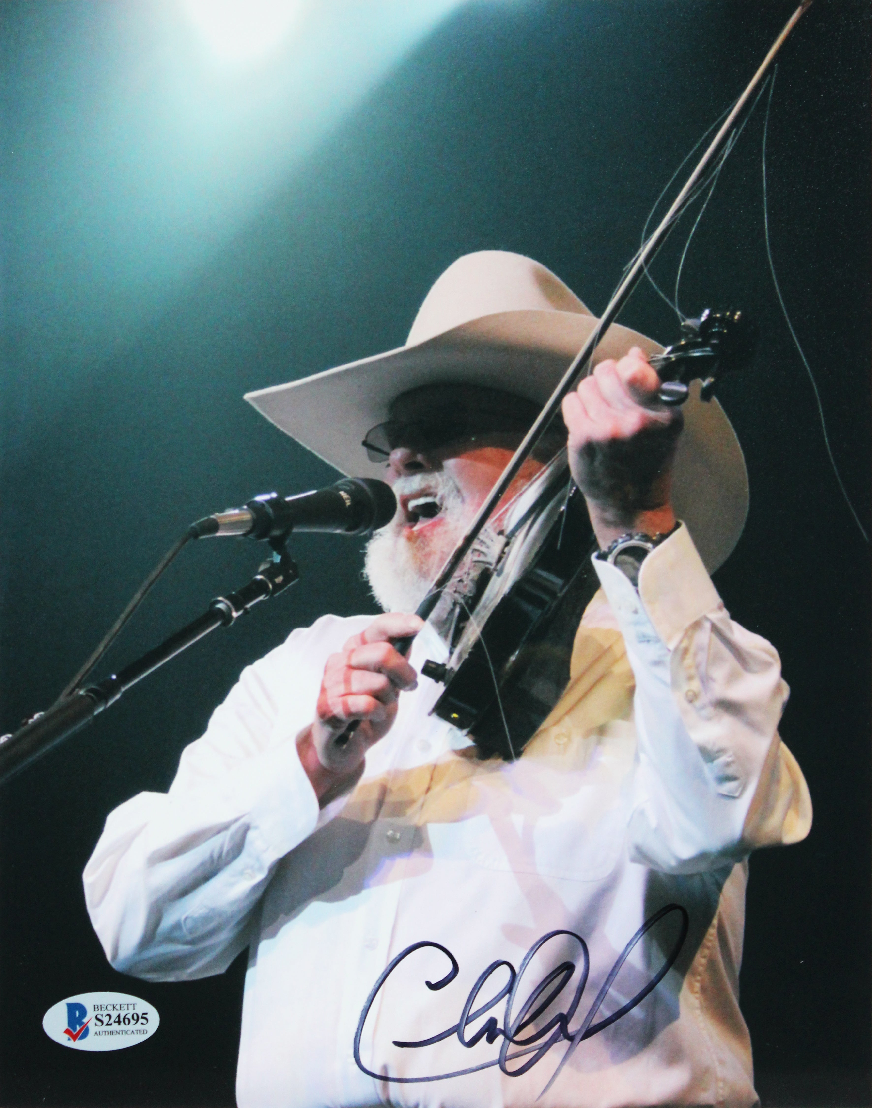 Charlie Daniels Authentic Signed 8x10 Framed Photo Autographed BAS #S24695