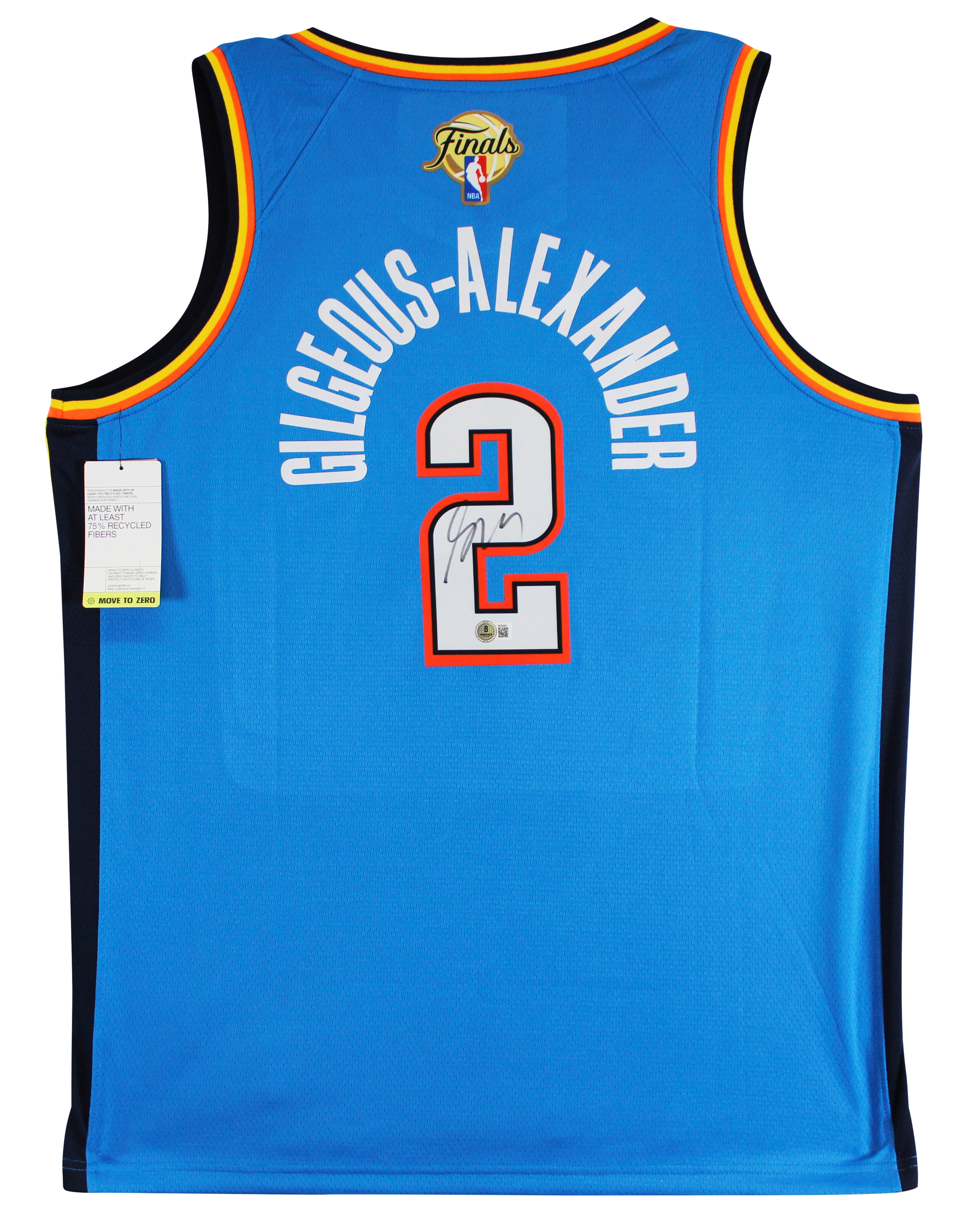 Thunder Shai Gilgeous-Alexander Signed Blue Nike Icon Finals Edition Jersey BAS