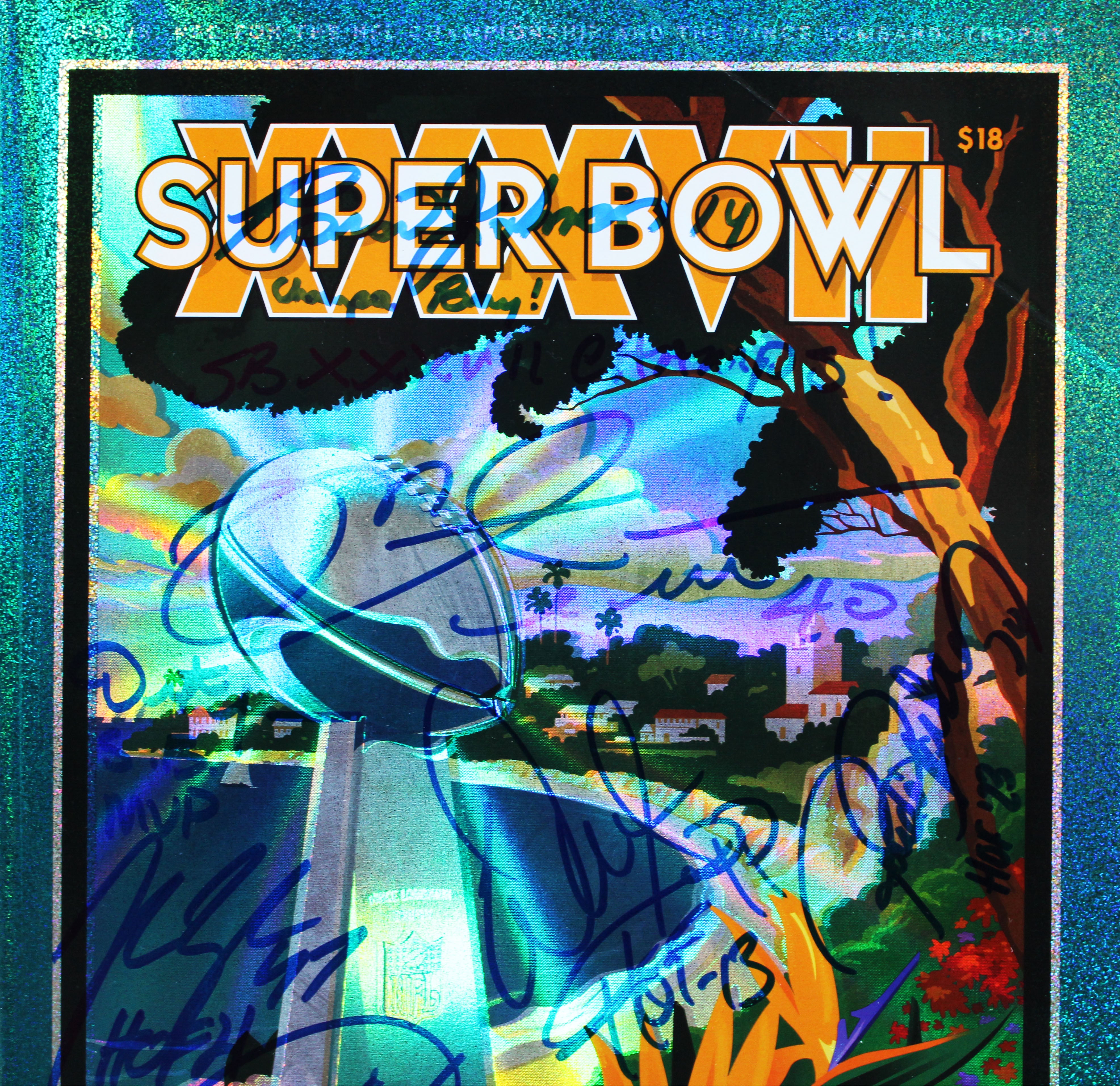 Bucs (7) Jackson, Sapp, Lynch, Alstott, Brooks +2 Signed SB 37 Program BAS Wit