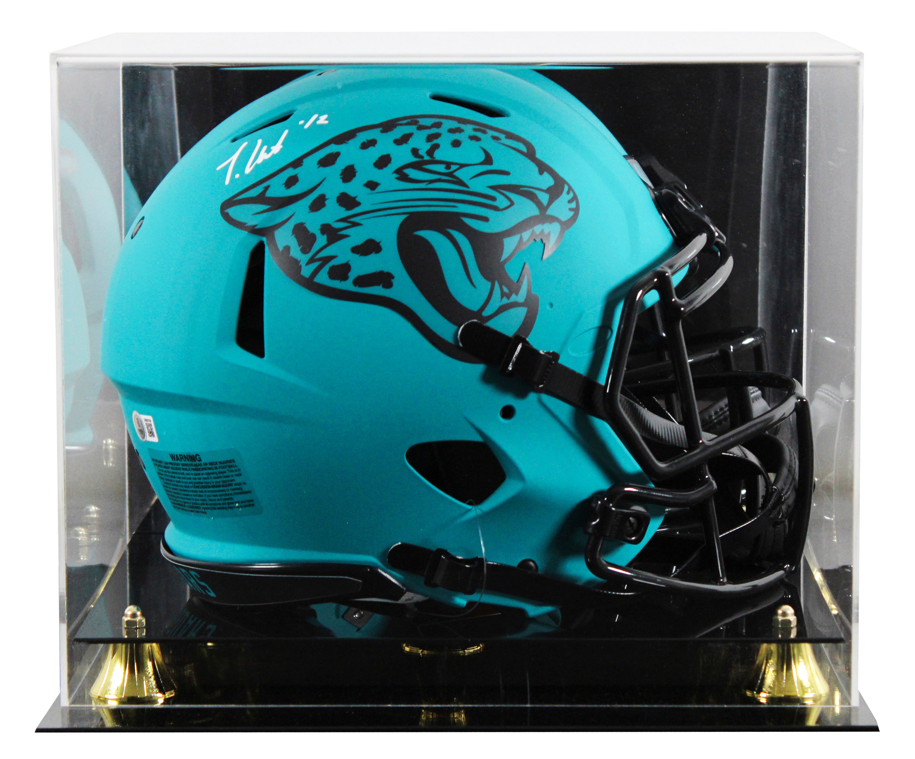 Jaguars Travis Hunter Signed Rave Full Size Speed Proline Helmet W/ Case BAS Wit