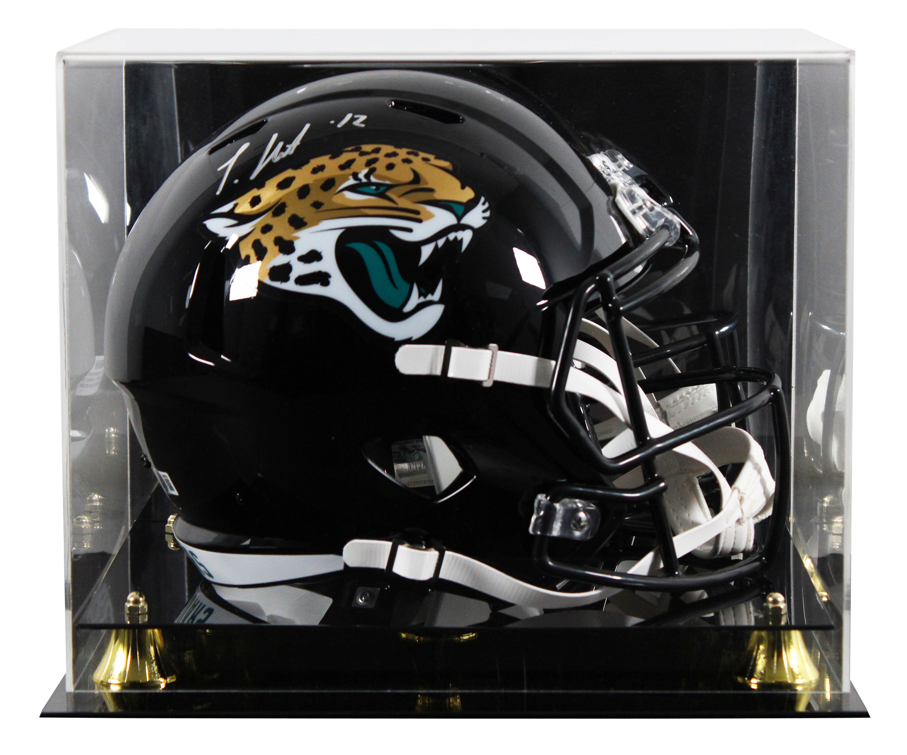 Jaguars Travis Hunter Signed Full Size Speed Rep Helmet W/ Case BAS Witnessed