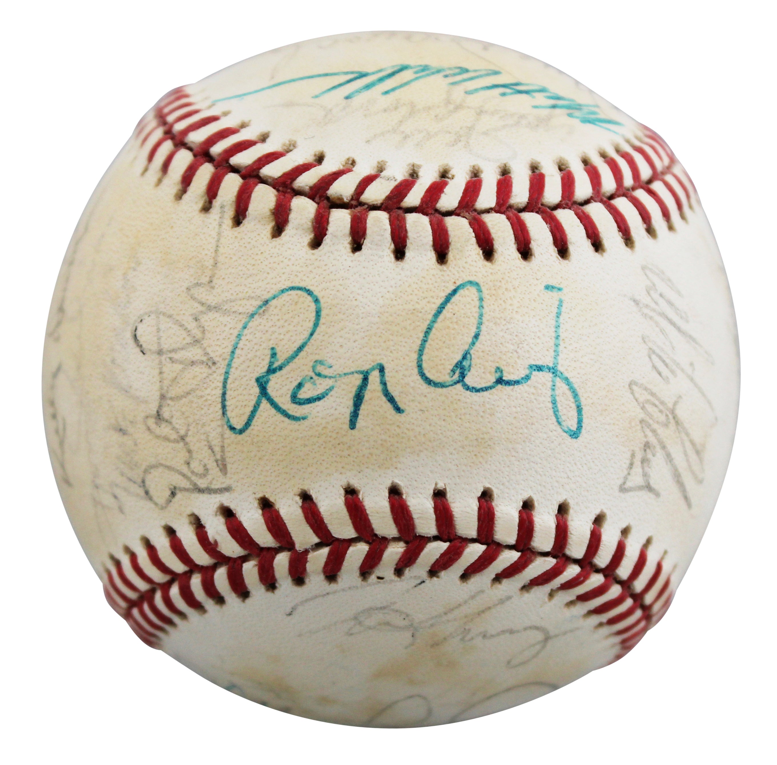 1987 Giants (23) Clark, Williams, Uribe +20 Signed ONL Baseball BAS #AE64191