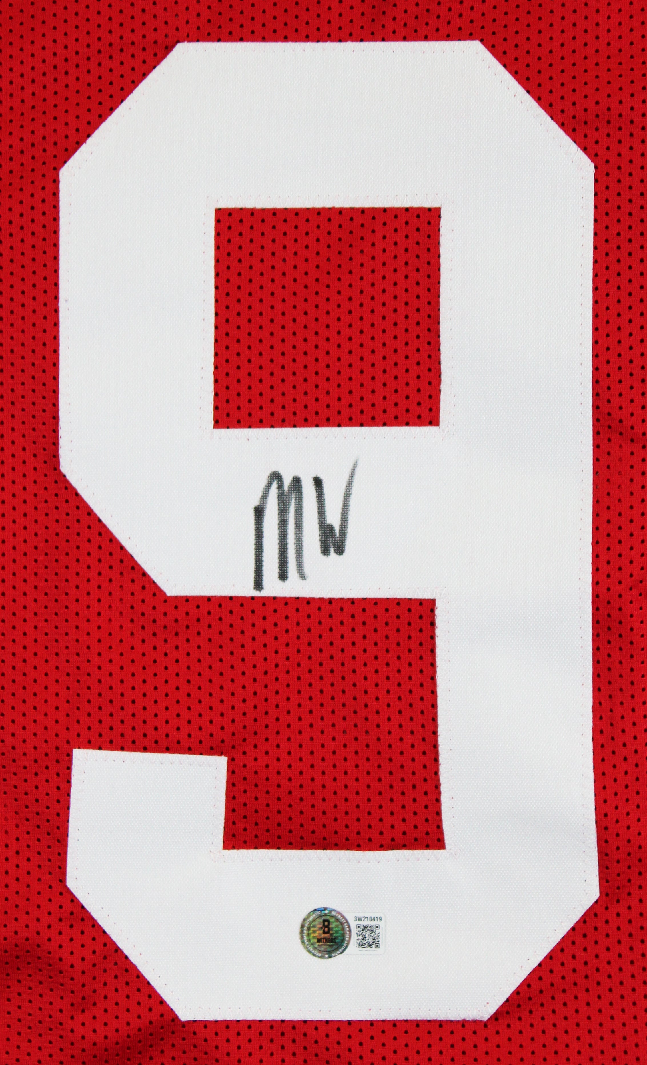 Mykel Williams Authentic Signed Red Pro Style Jersey Autographed BAS Witnessed