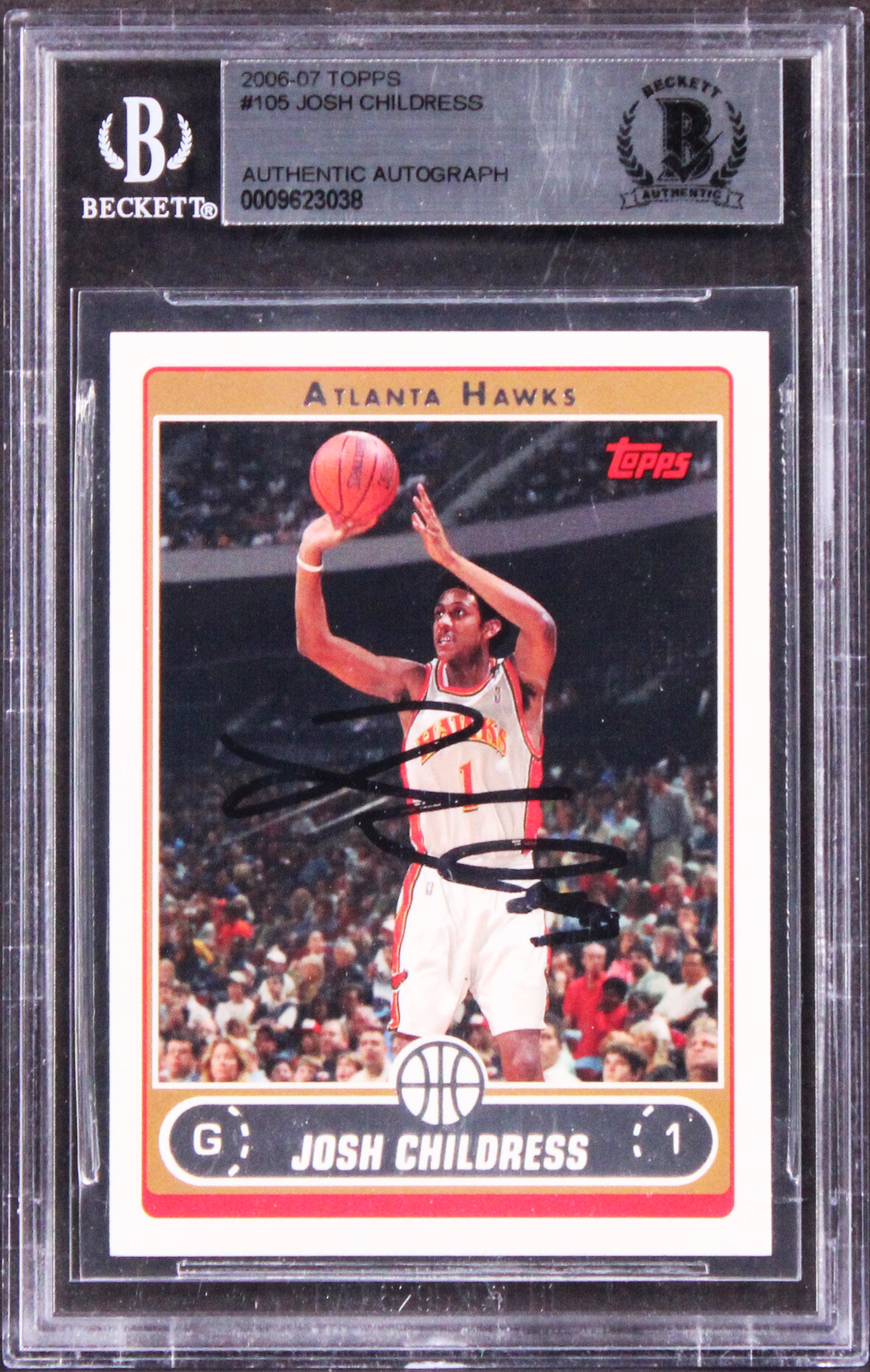 Hawks Josh Childress Authentic Signed 2006 Topps #105 Card Autographed BAS Slab
