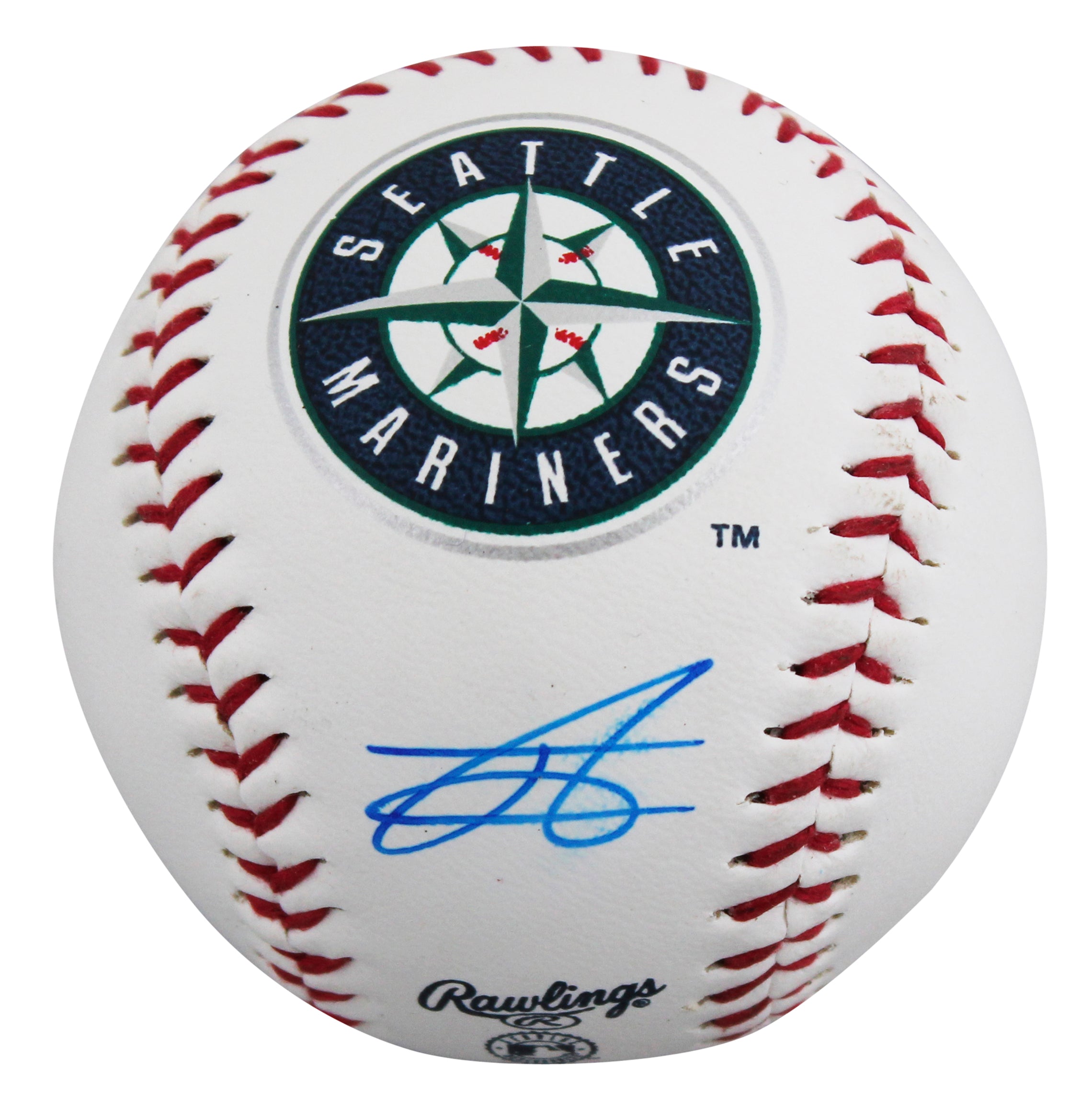 Mariners Julio Rodriguez Signed Seattle Mariners Logo OML Baseball BAS #BX68733